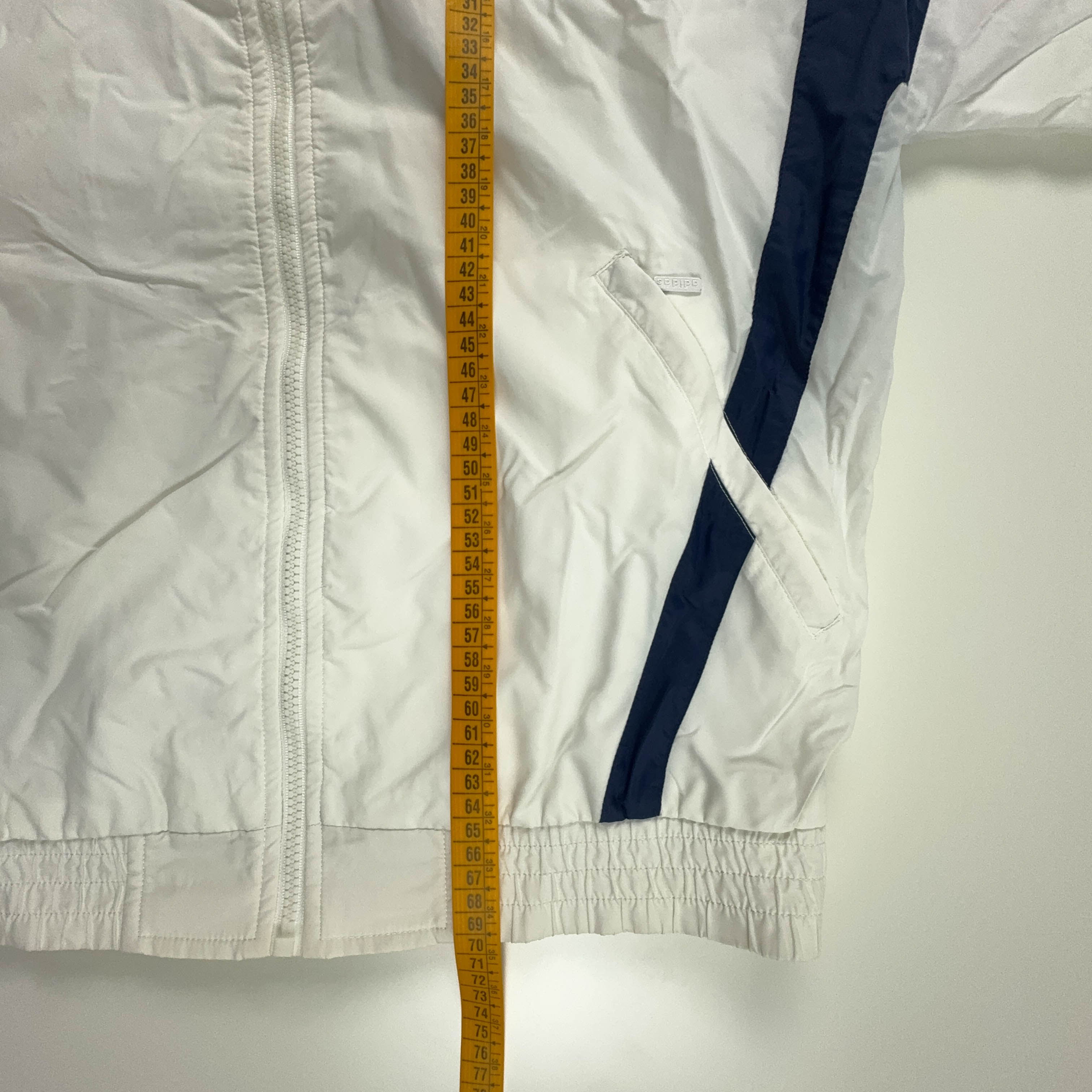 Giacca a vento Adidas Vintage tennis bianca con zip anni 90 - Taglia D8 F192 uomo