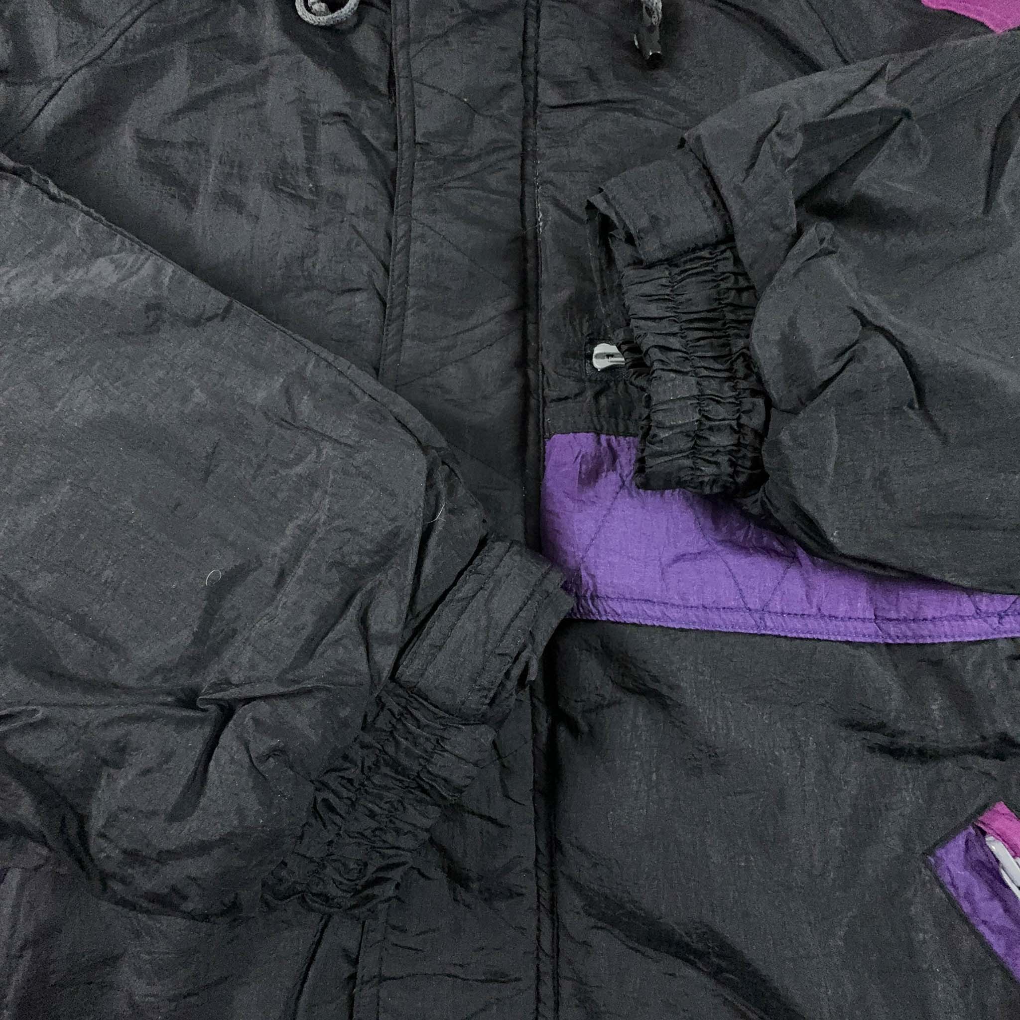 Giacca da Sci/Snowboard Vintage nera e viola - Taglia M/L uomo