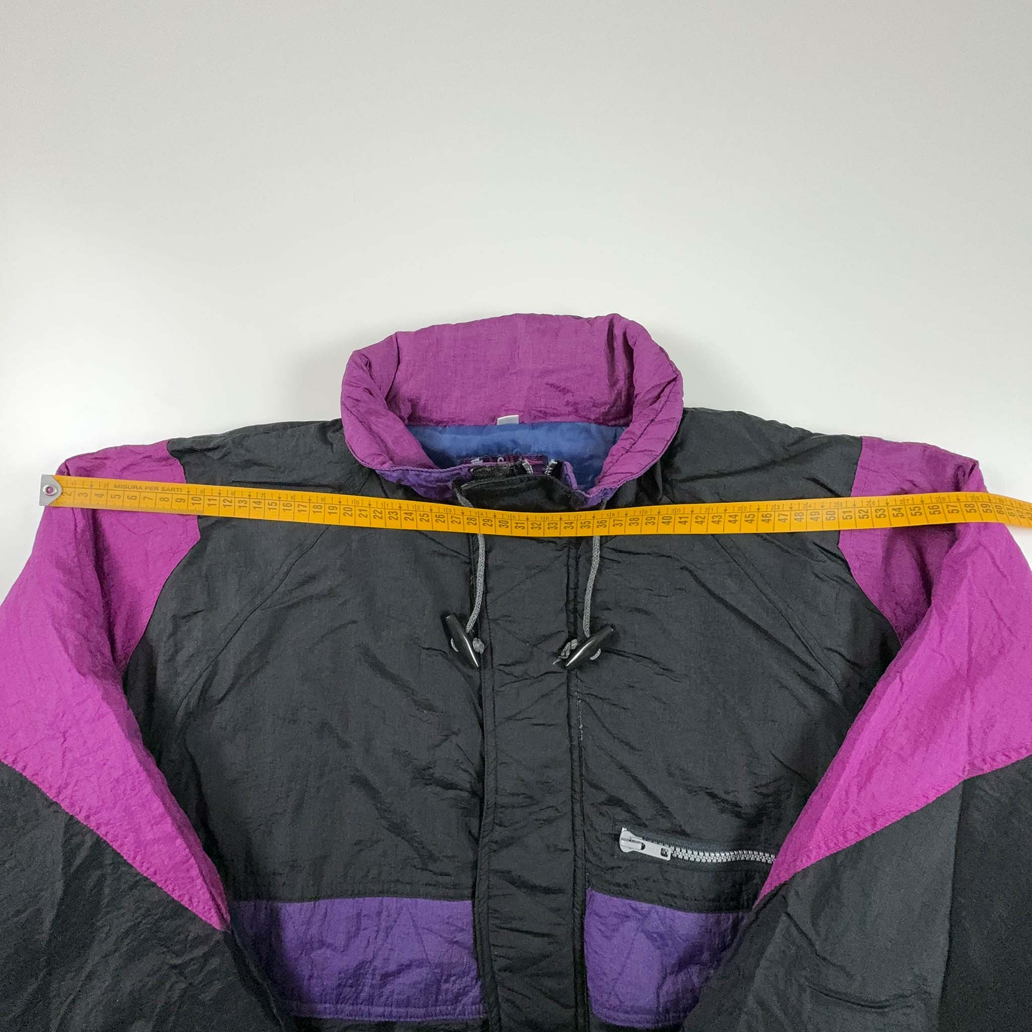 Giacca da Sci/Snowboard Vintage nera e viola - Taglia M/L uomo