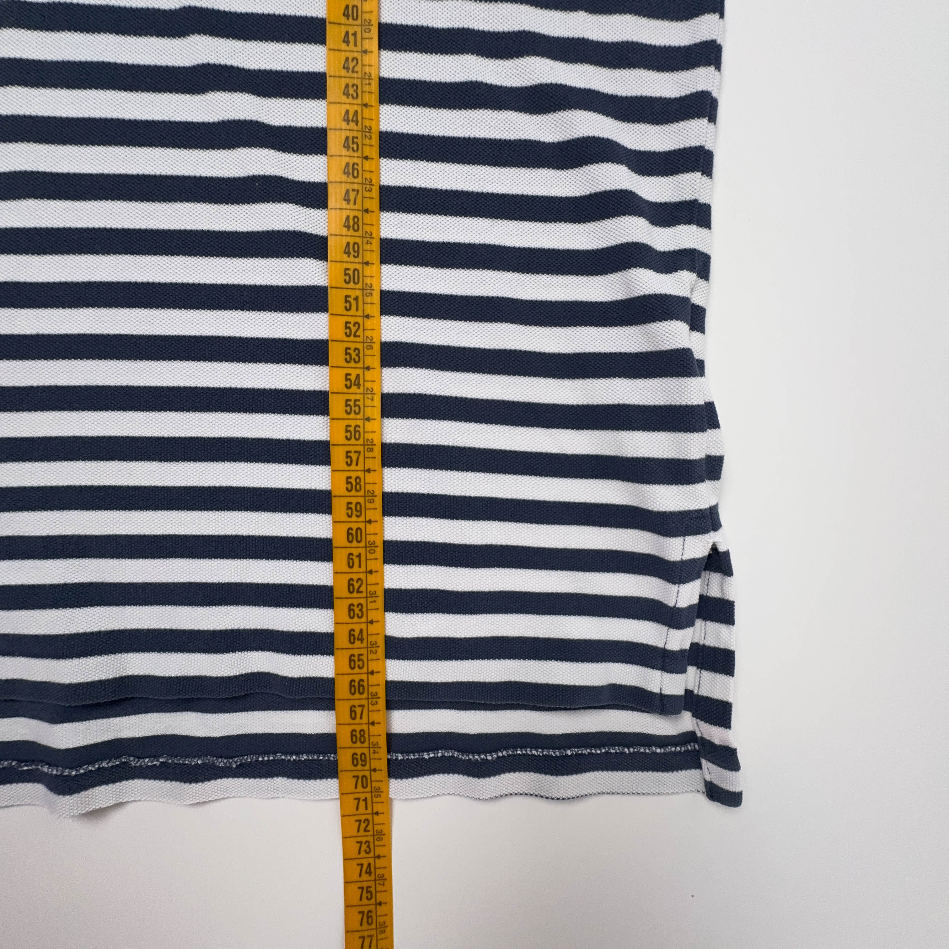 Polo Ralph Lauren a righe bianca e blu custom fit - Taglia M uomo