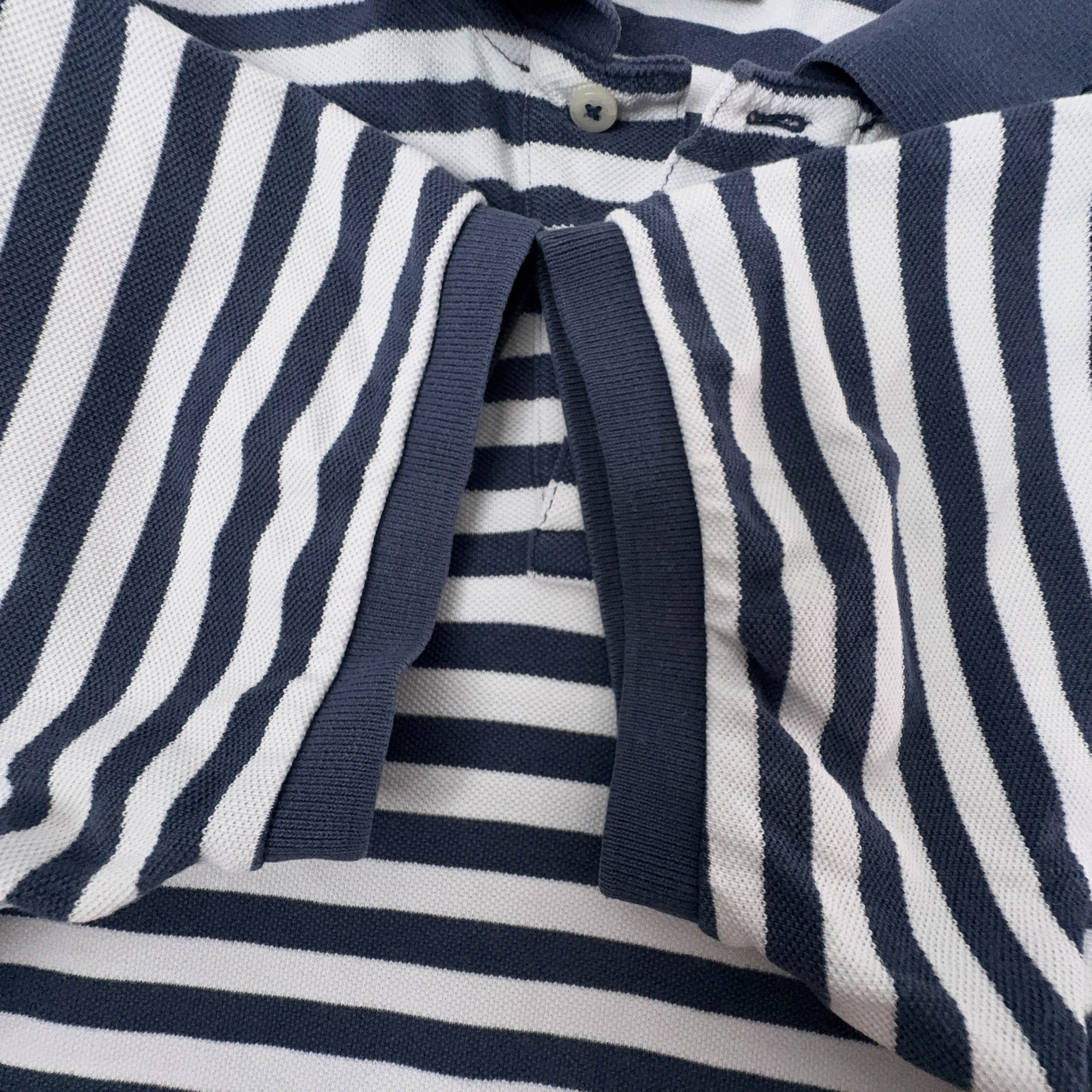 Polo Ralph Lauren a righe bianca e blu custom fit - Taglia M uomo