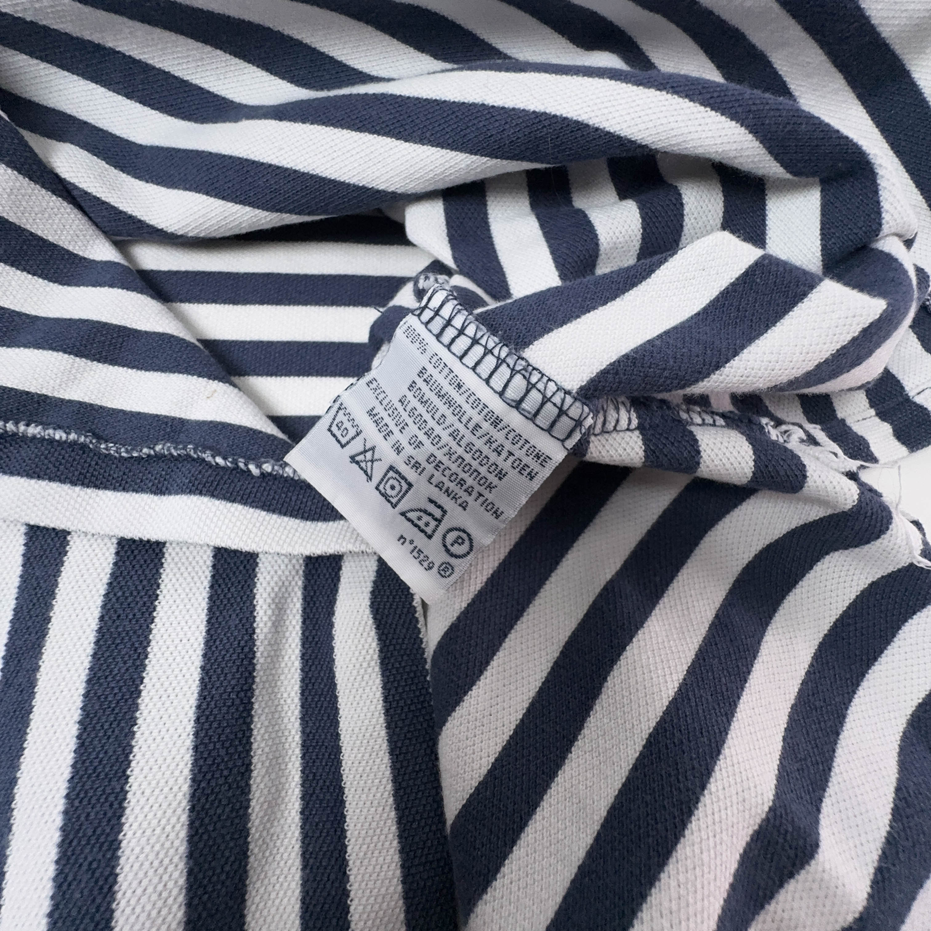 Polo Ralph Lauren a righe bianca e blu custom fit - Taglia M uomo