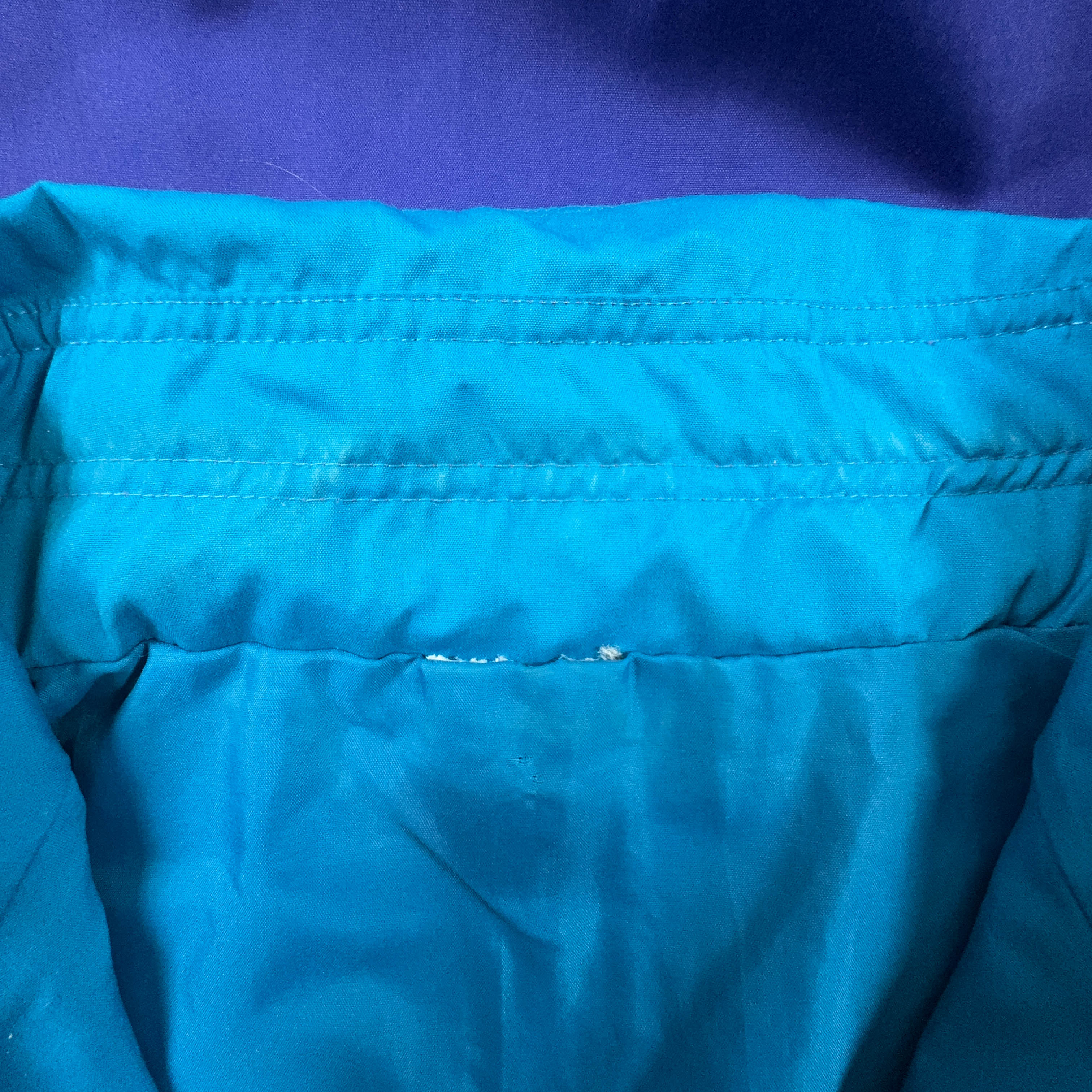 Giacca a vento Vintage blu e rosa con zip anni 80 90 - Taglia L/XL uomo