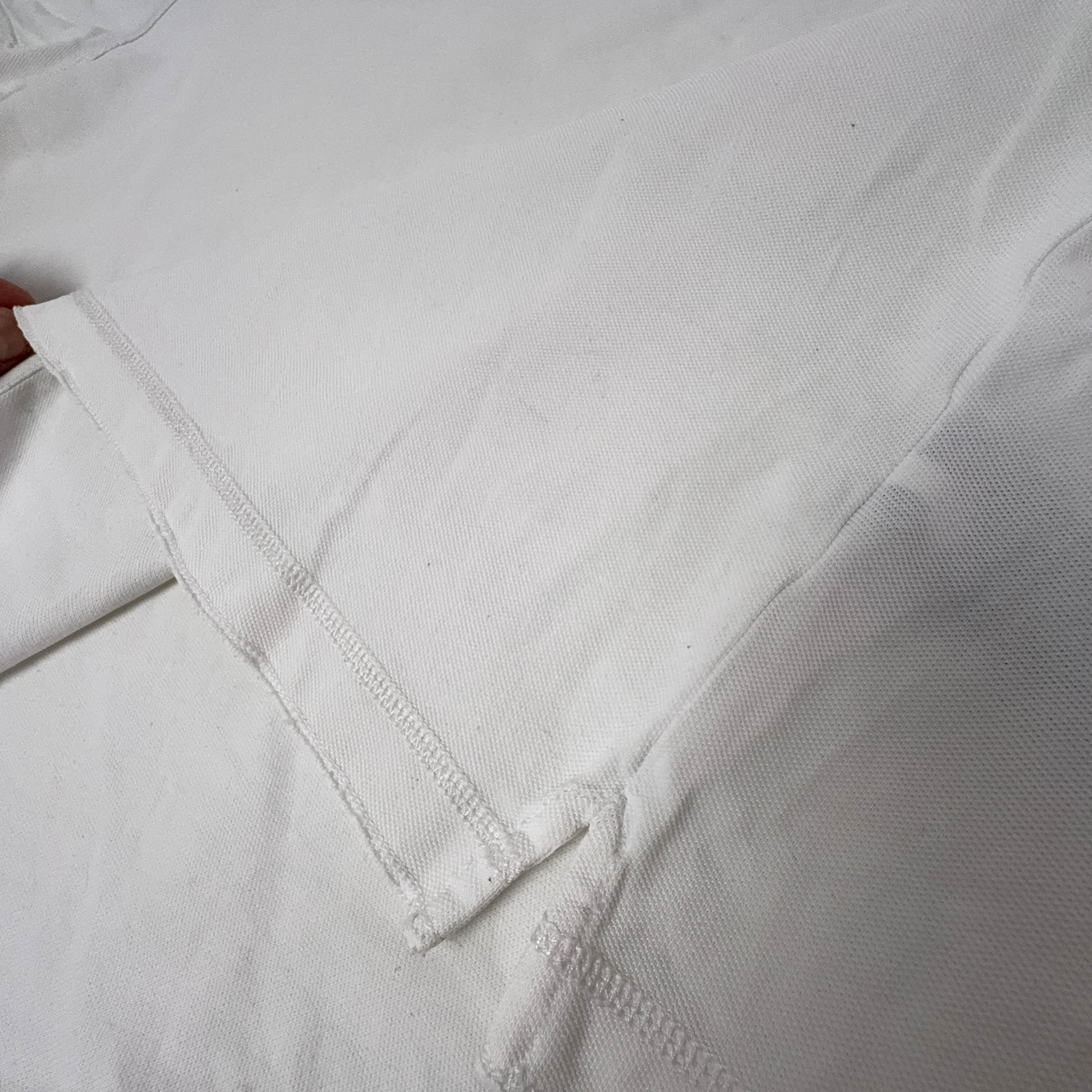 Polo Ralph Lauren bianca tinta unita con ricami - Taglia XL uomo