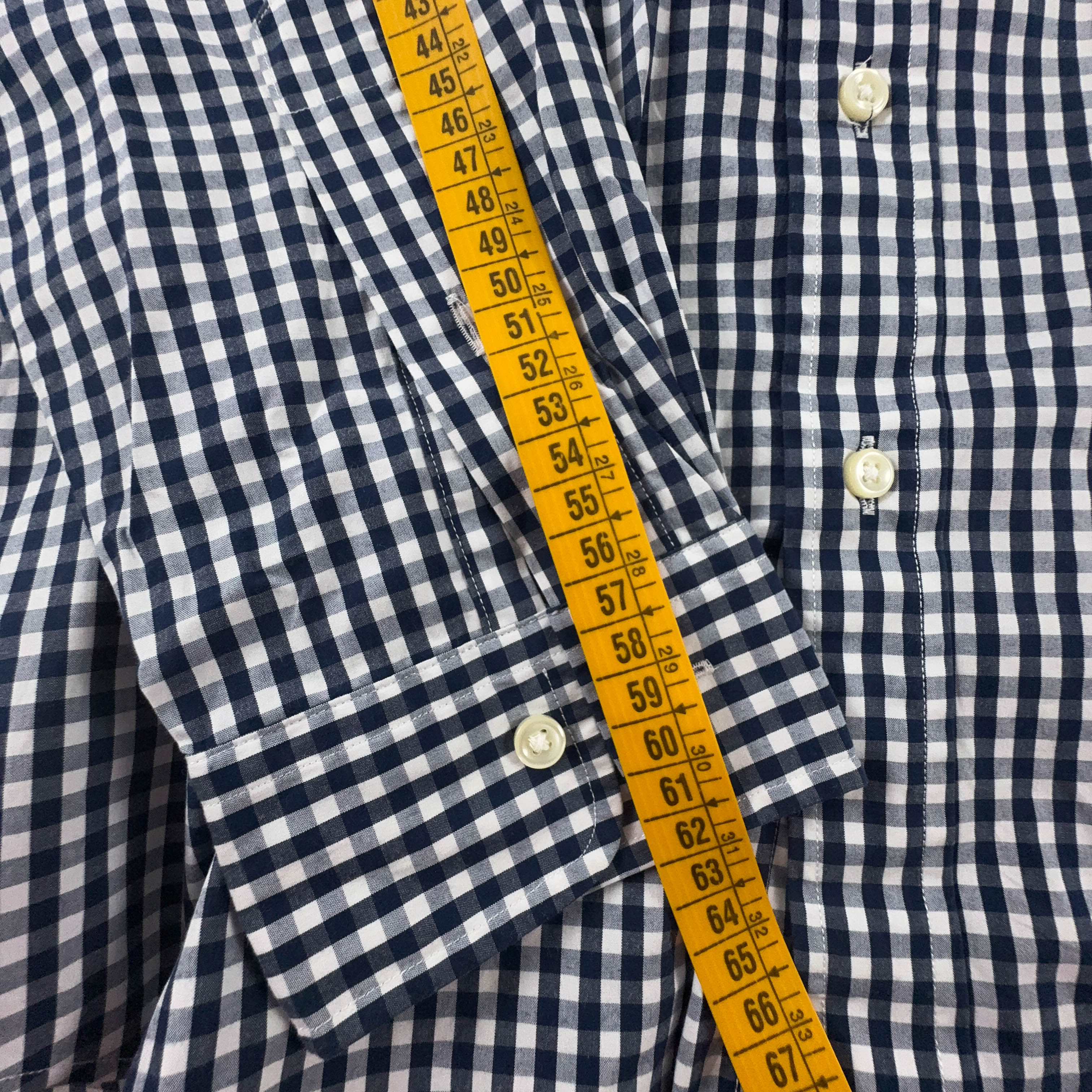 Camicia Ralph Lauren a quadri azzurra e bianca in cotone custom fit - Taglia S/M uomo