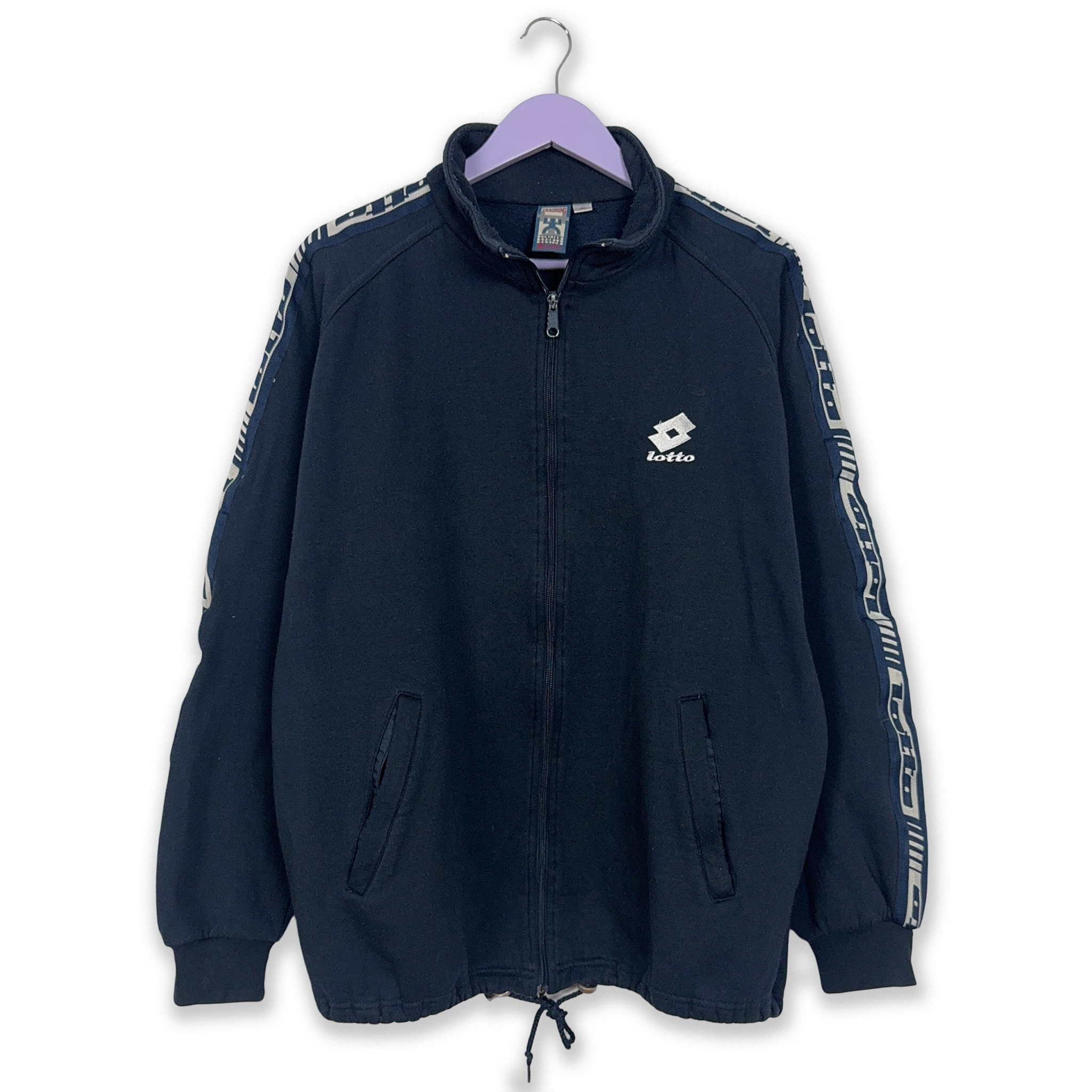 Felpa Lotto Vintage blu scuro quarter zip anni 90 - Taglia XL uomo