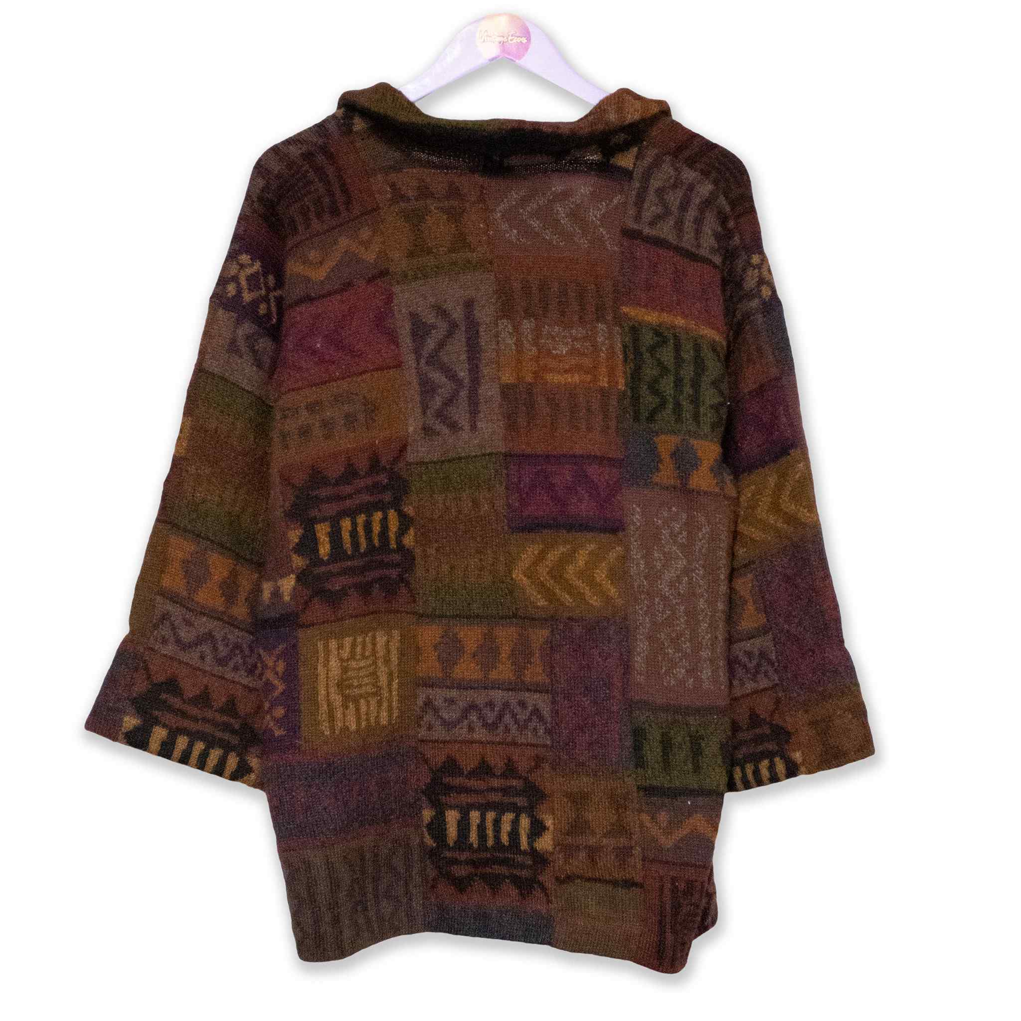 Cardigan Vintage 100% Alpaca Made in Bolivia - Taglia S