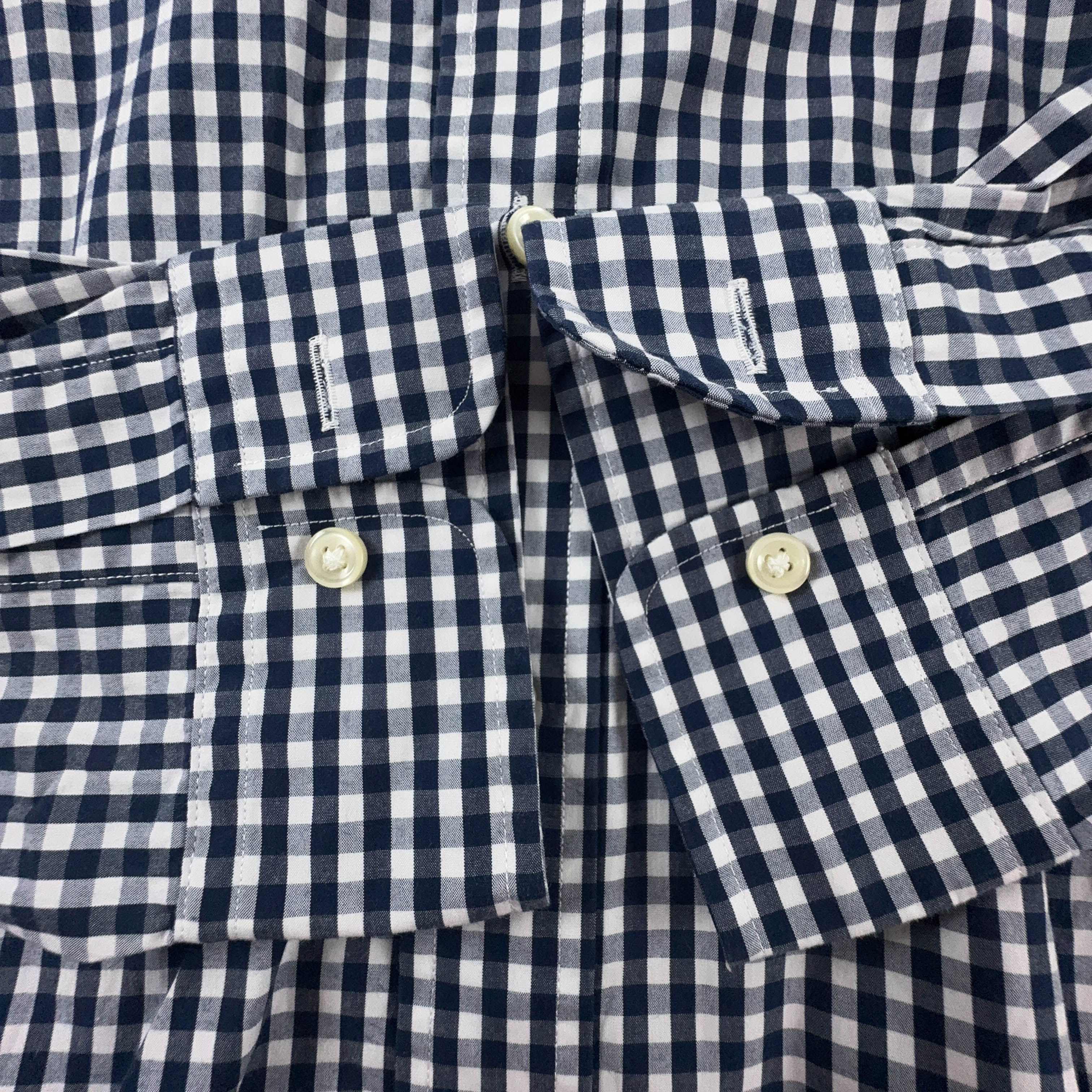 Camicia Ralph Lauren a quadri azzurra e bianca in cotone custom fit - Taglia S/M uomo