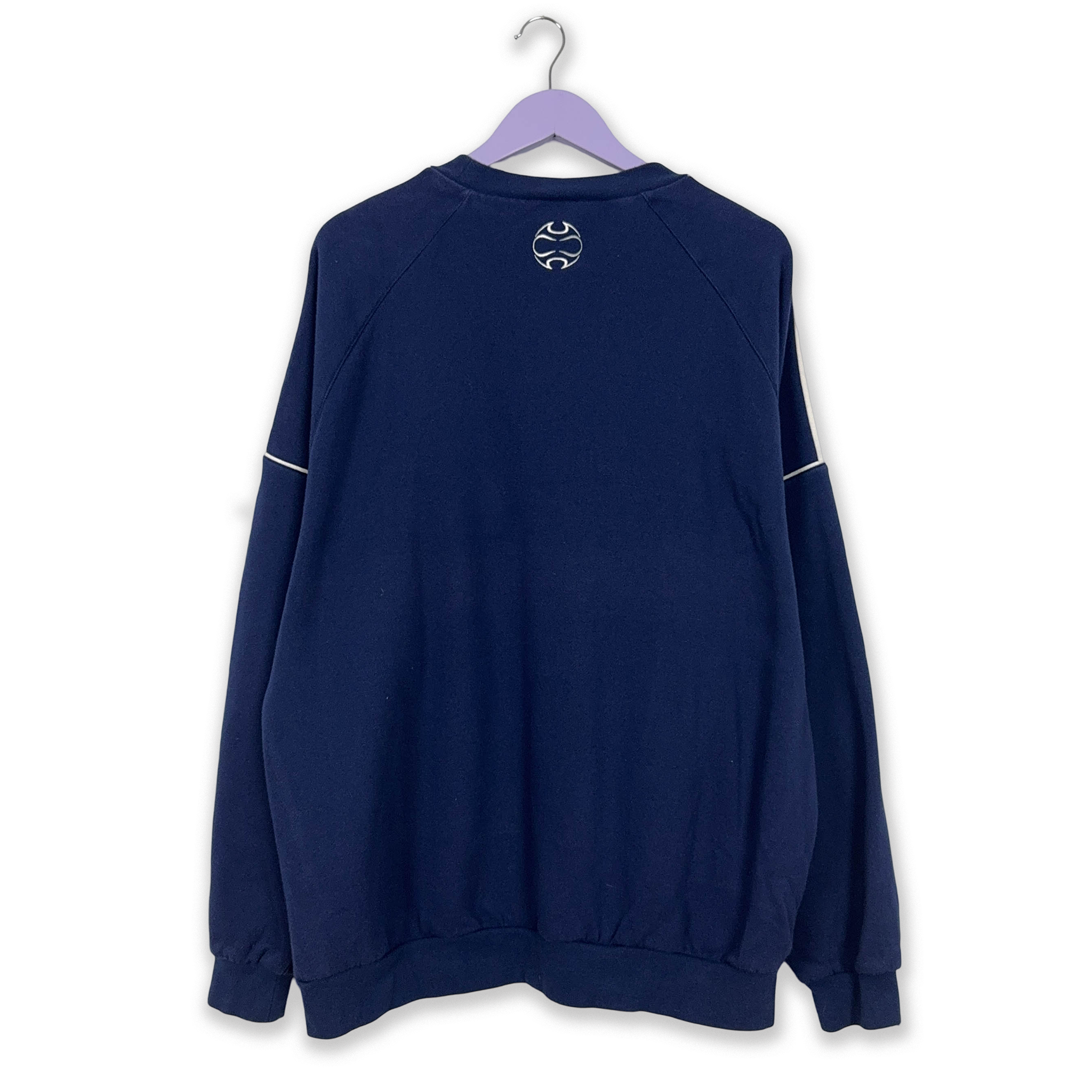 Felpa Adidas Vintage blu a girocollo anni 2000 - Taglia D9 F198 uomo