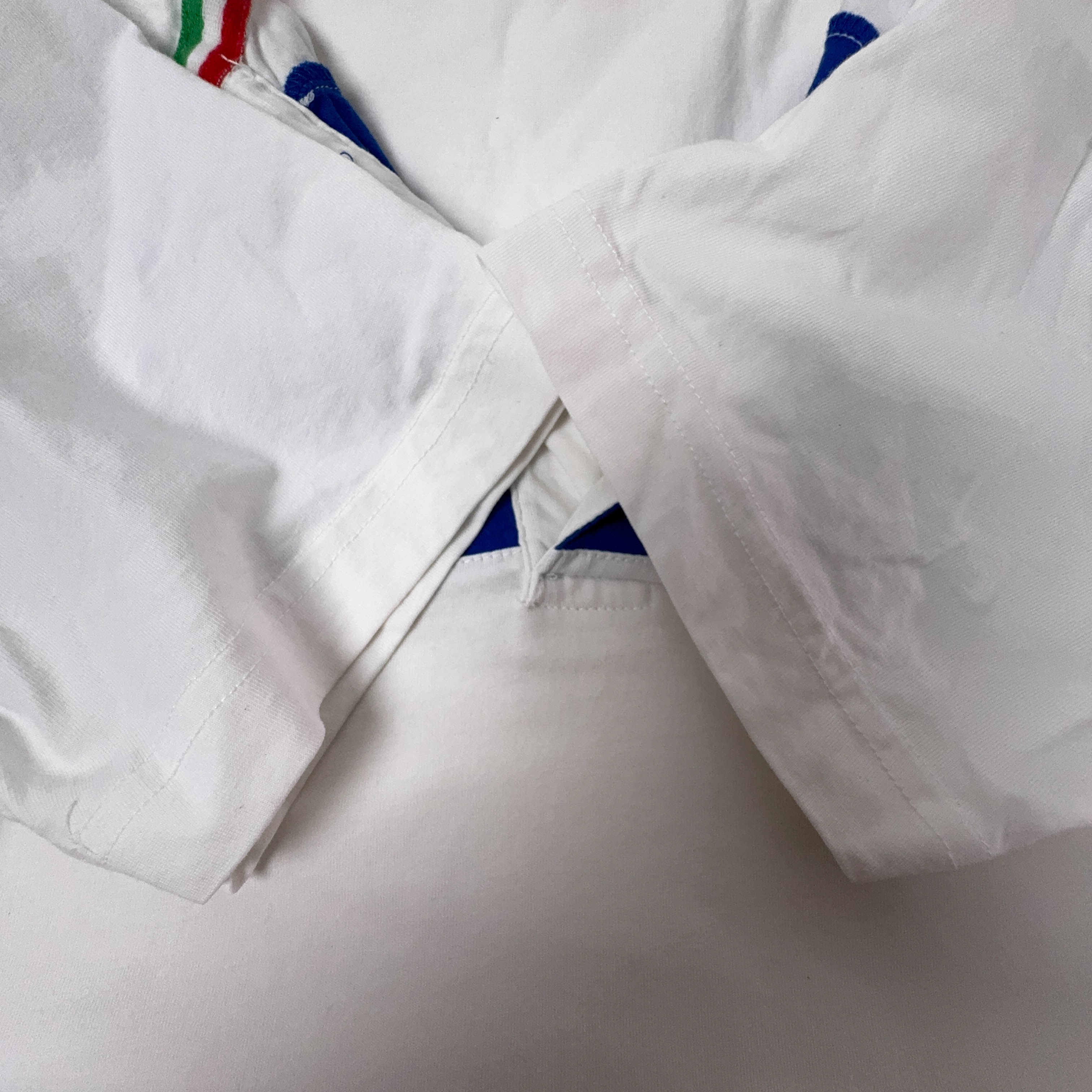 Polo Puma Italia FIGC bianca e blu con ricami - Taglia M uomo