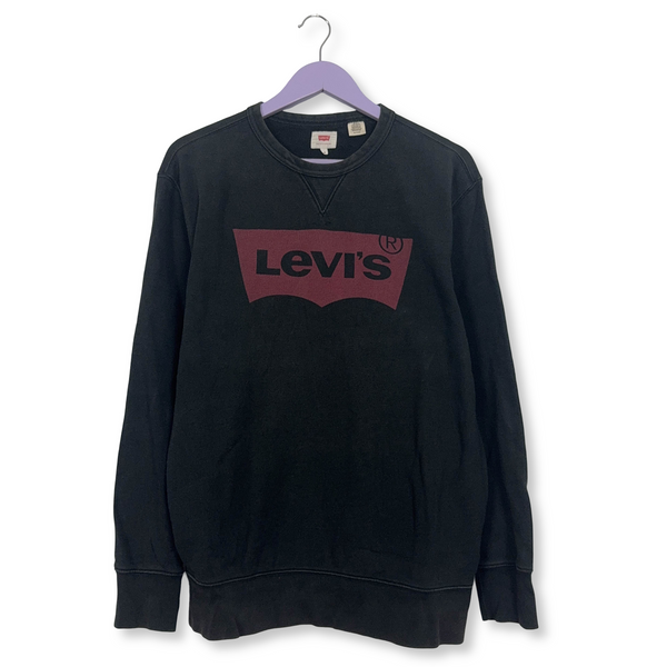 Felpa Levi's Vintage nera in cotone anni 90 - Taglia L/XL uomo
