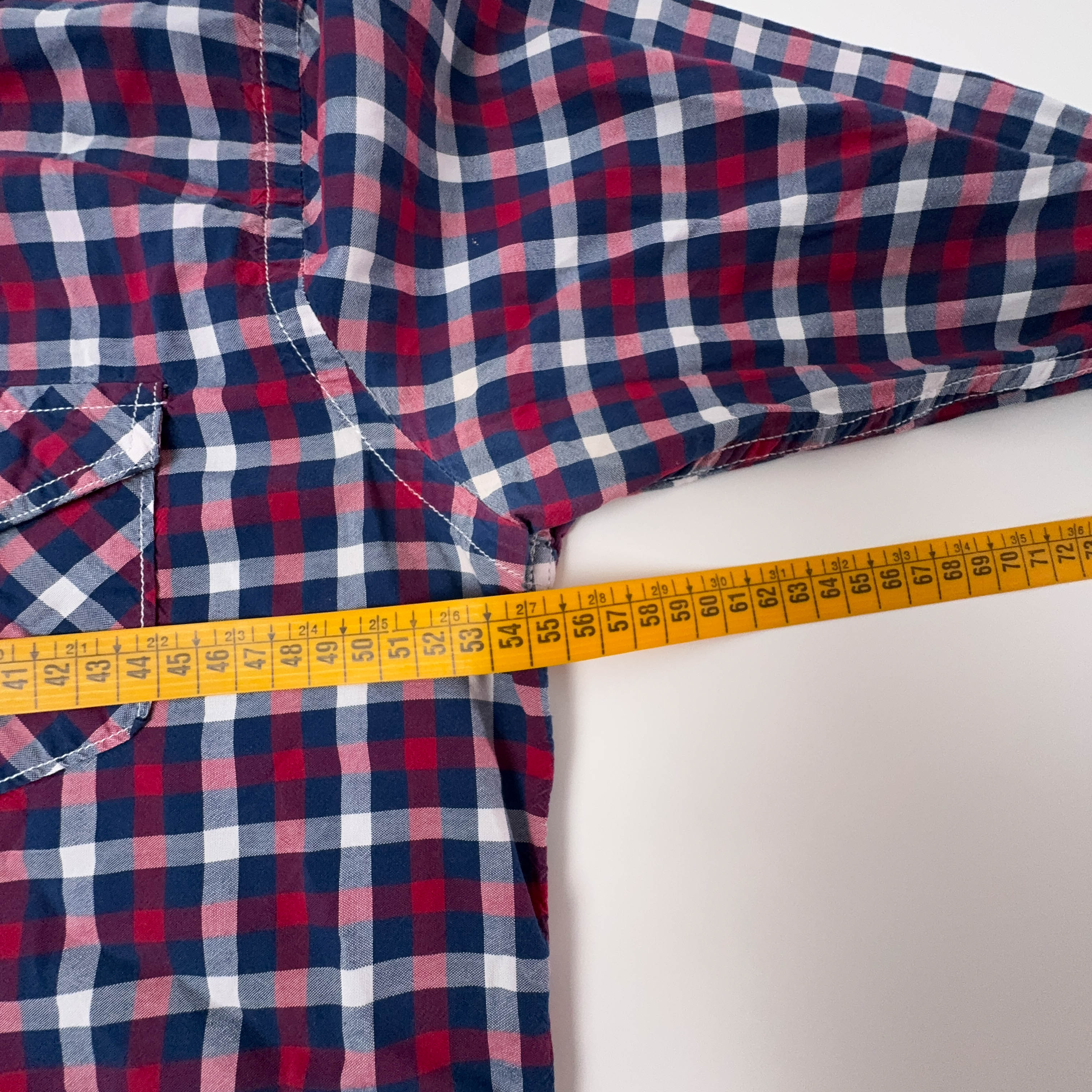 Camicia Tommy Hilfiger a quadri blu e rossa manica lunga classic fit - Taglia M uomo