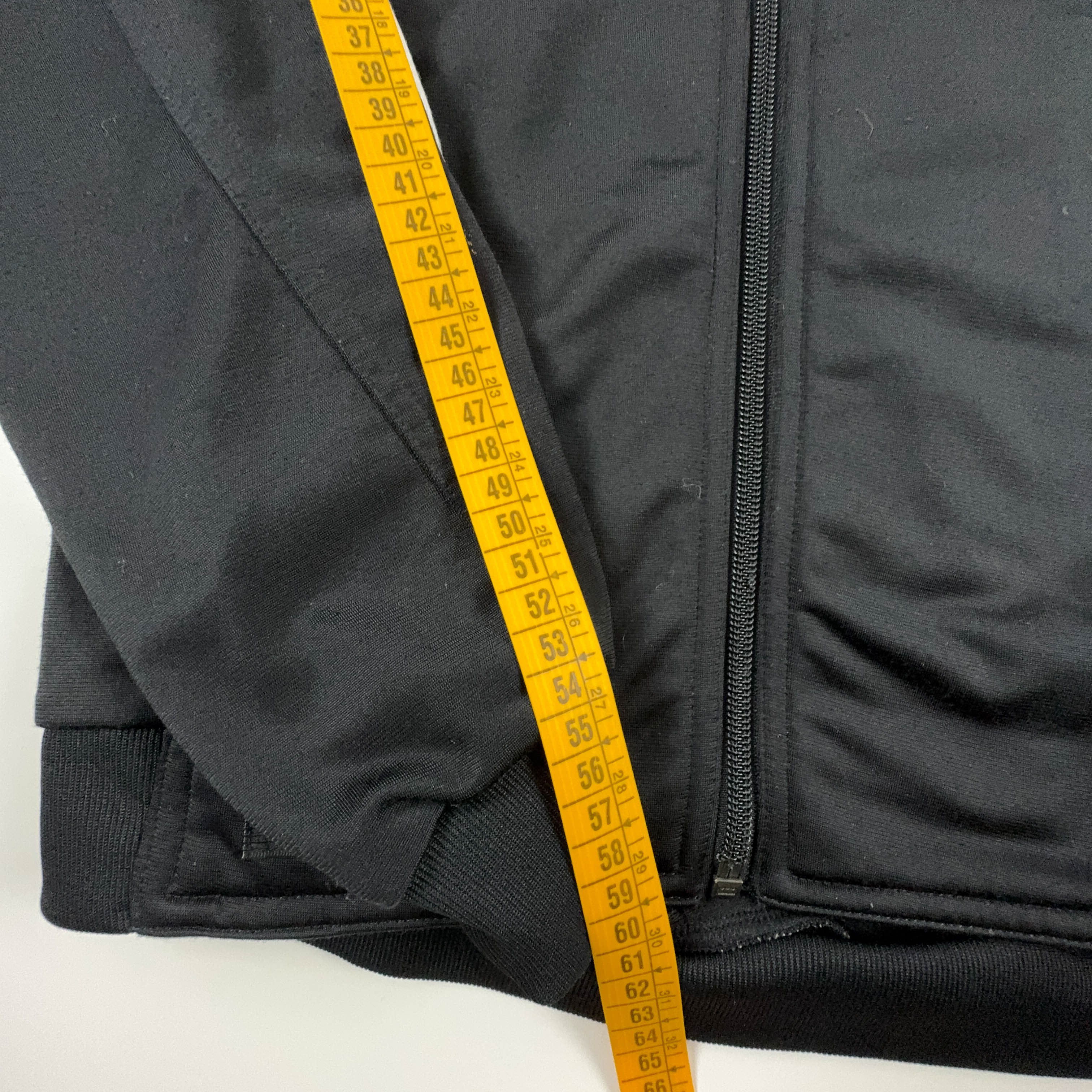 Felpa Nike Vintage nera e arancione con zip anni 90 - Taglia M uomo