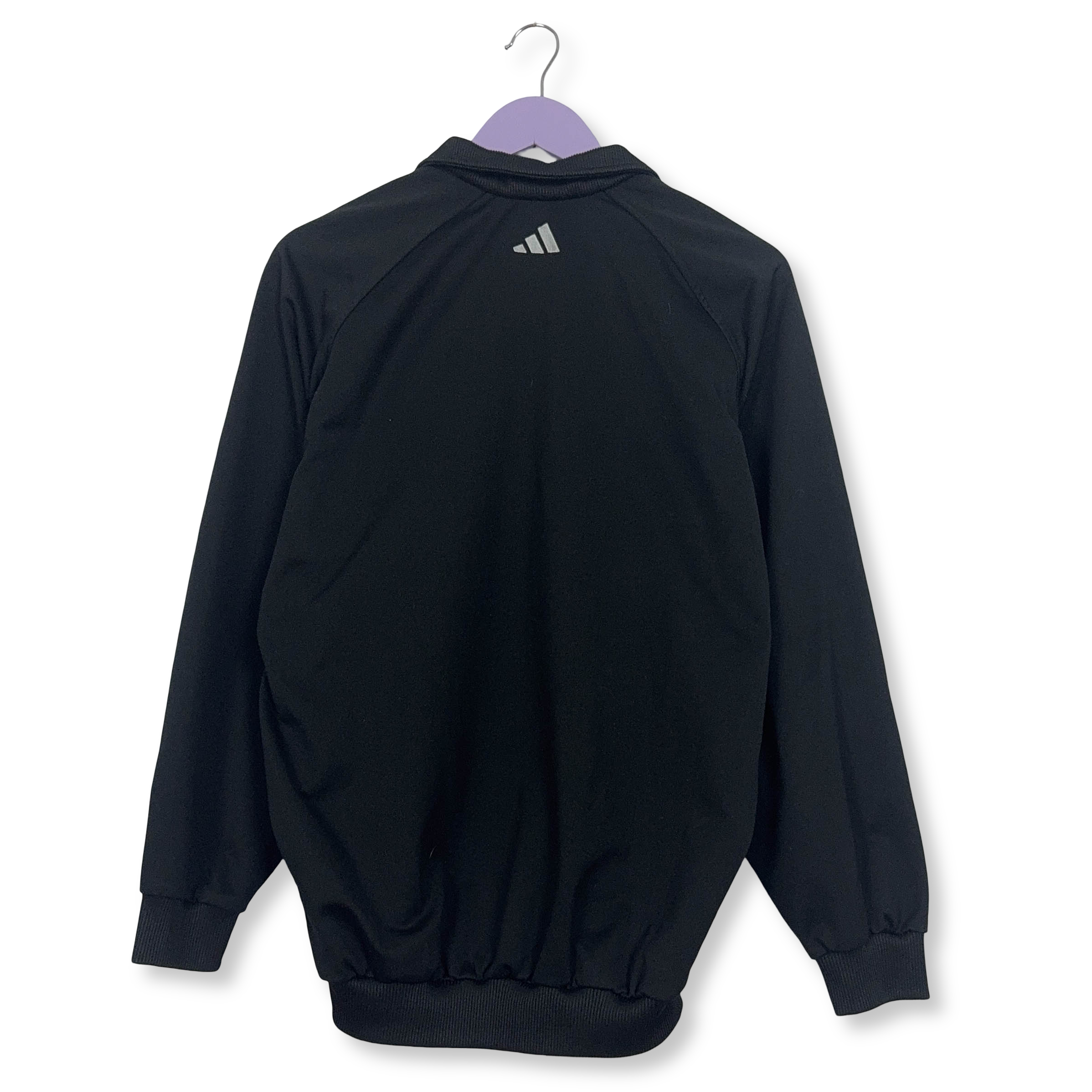 Felpa Adidas Vintage nera con zip anni 90 Taglia M uomo