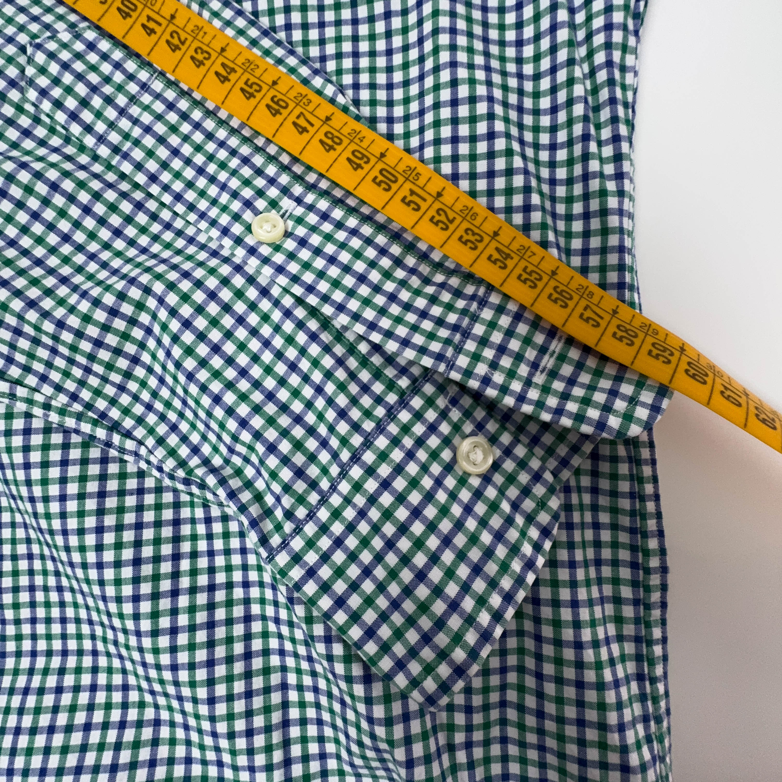 Camicia Ralph Lauren a quadri blu verde bianca a manica lunga - Taglia S uomo