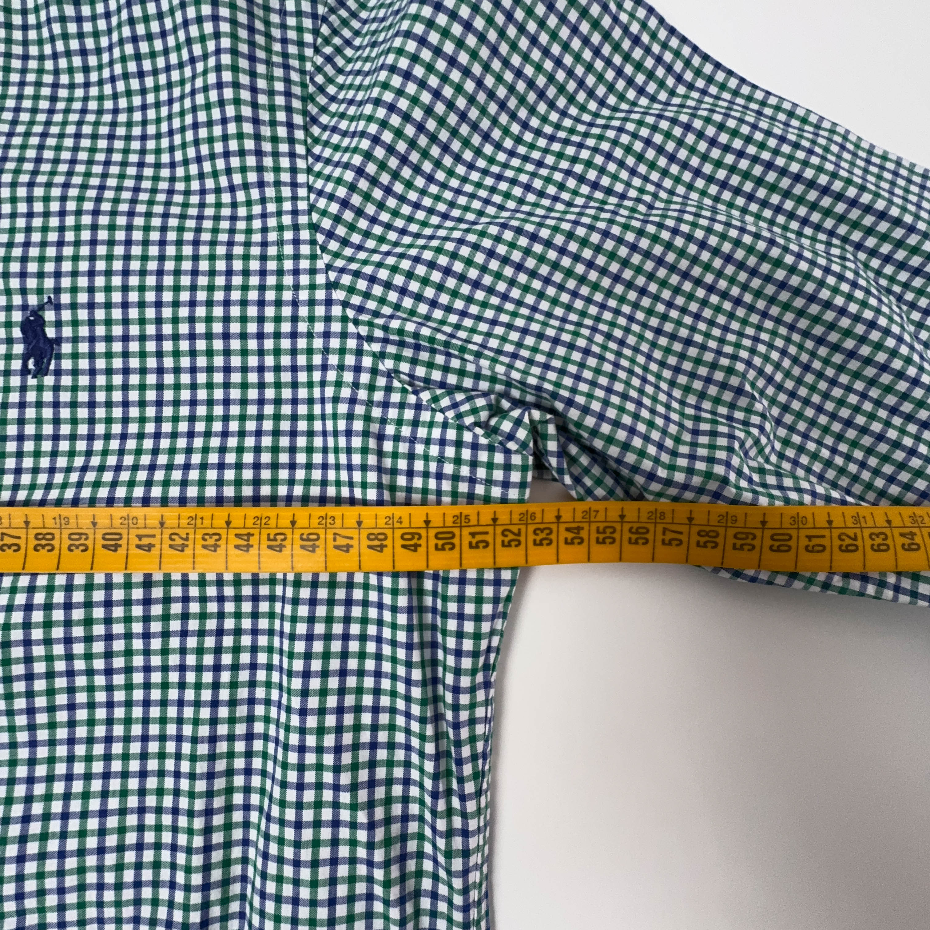 Camicia Ralph Lauren a quadri blu verde bianca a manica lunga - Taglia S uomo