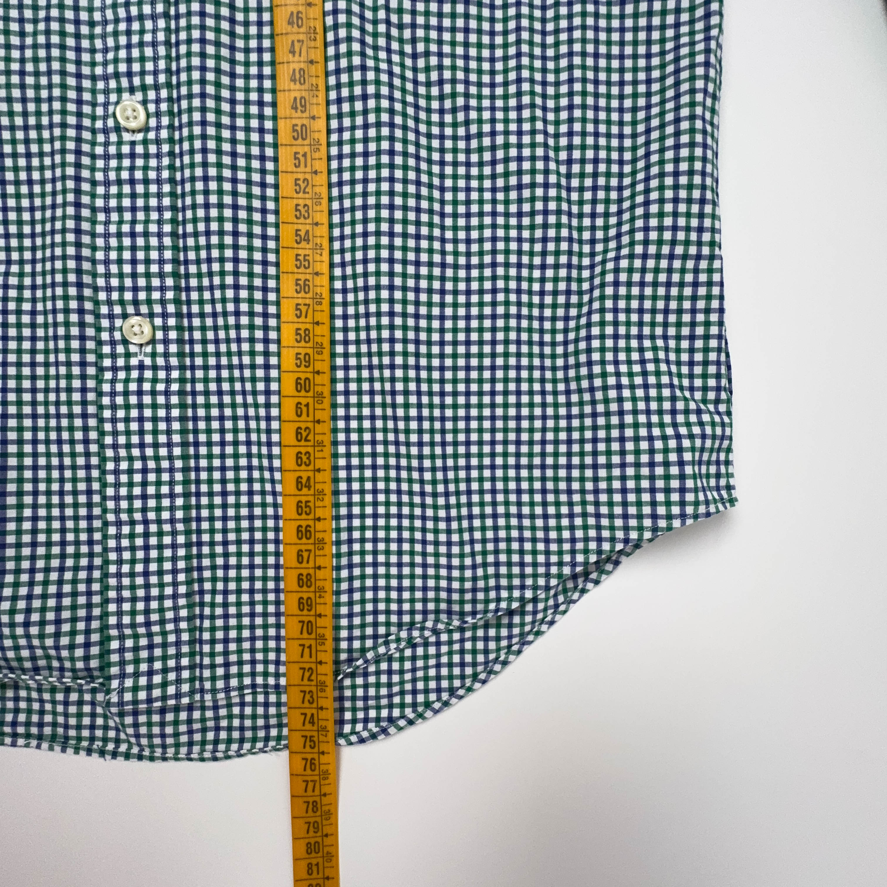 Camicia Ralph Lauren a quadri blu verde bianca a manica lunga - Taglia S uomo