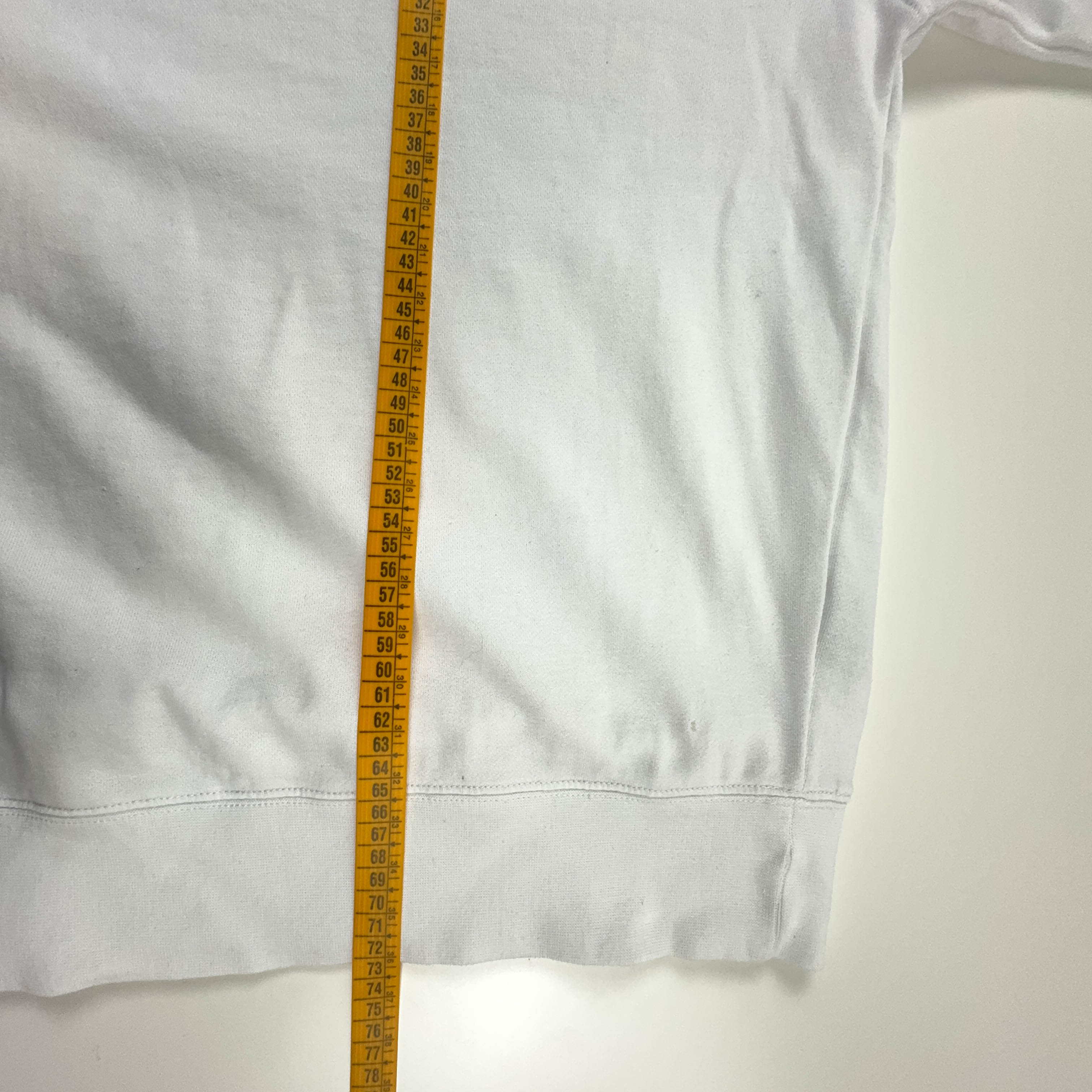 Felpa Fila Vintage bianca e blu a girocollo logo ricamato anni 2000 - Taglia 56 58 uomo