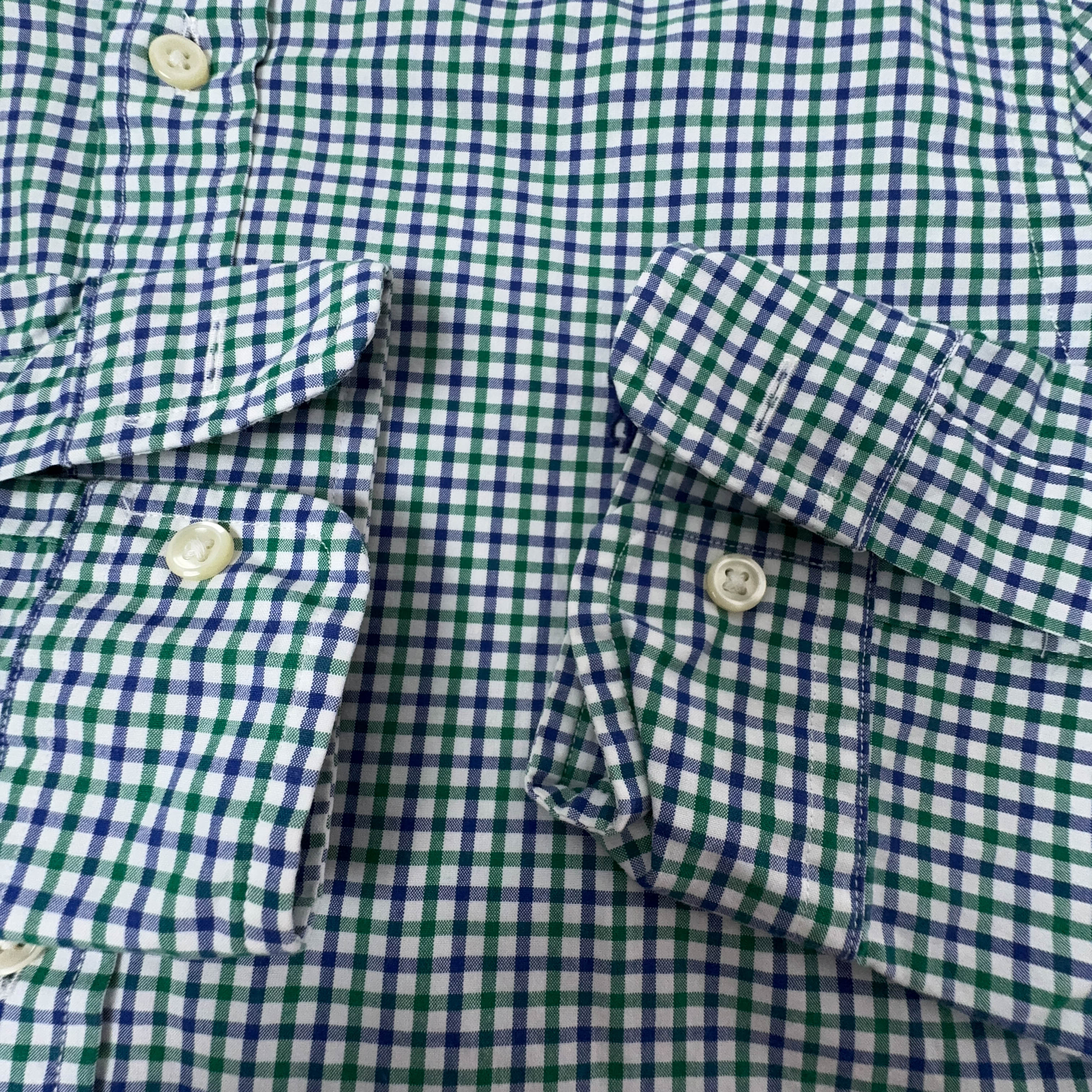 Camicia Ralph Lauren a quadri blu verde bianca a manica lunga - Taglia S uomo