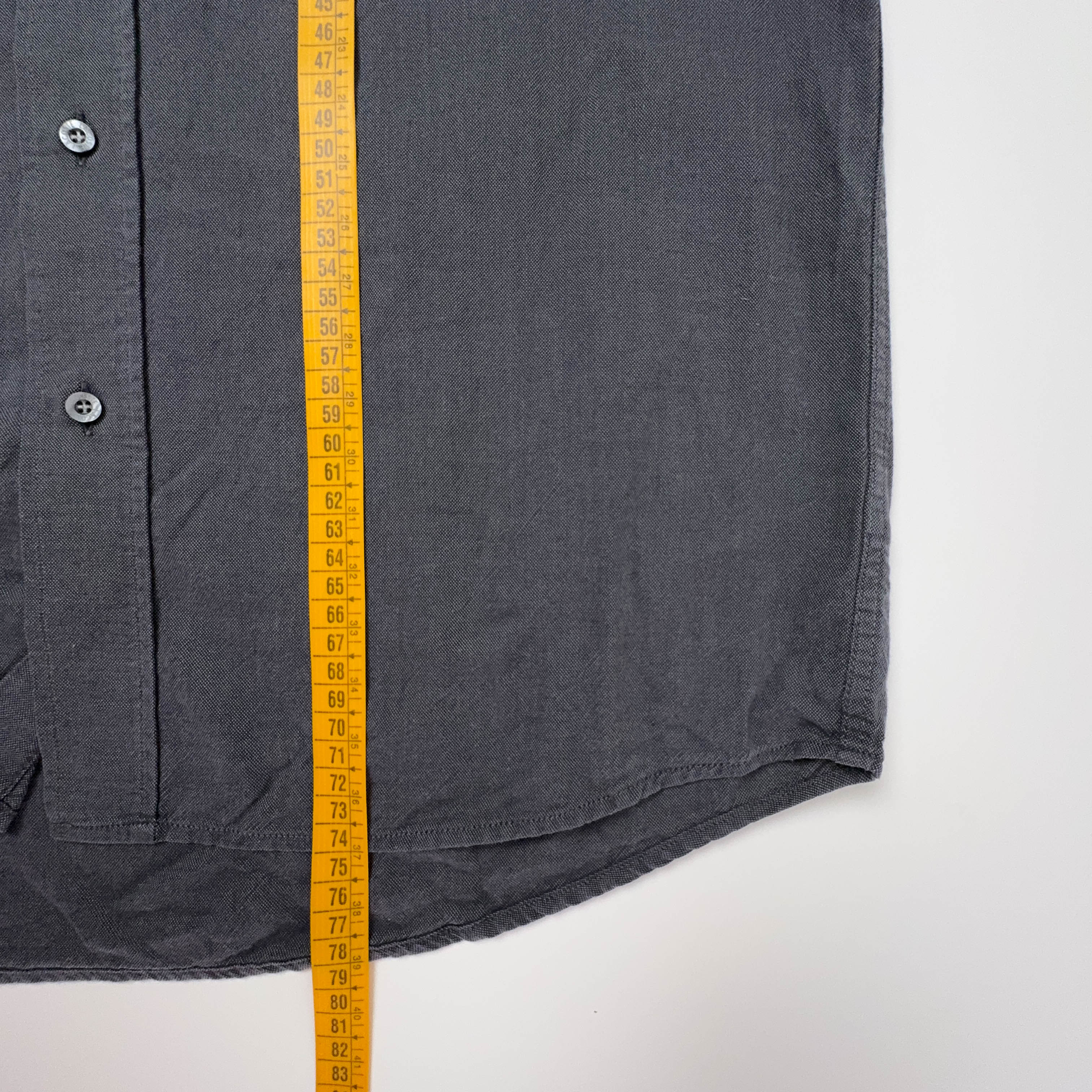 Camicia Lacoste grigia scura tinta unita a manica lunga - Taglia 40 uomo