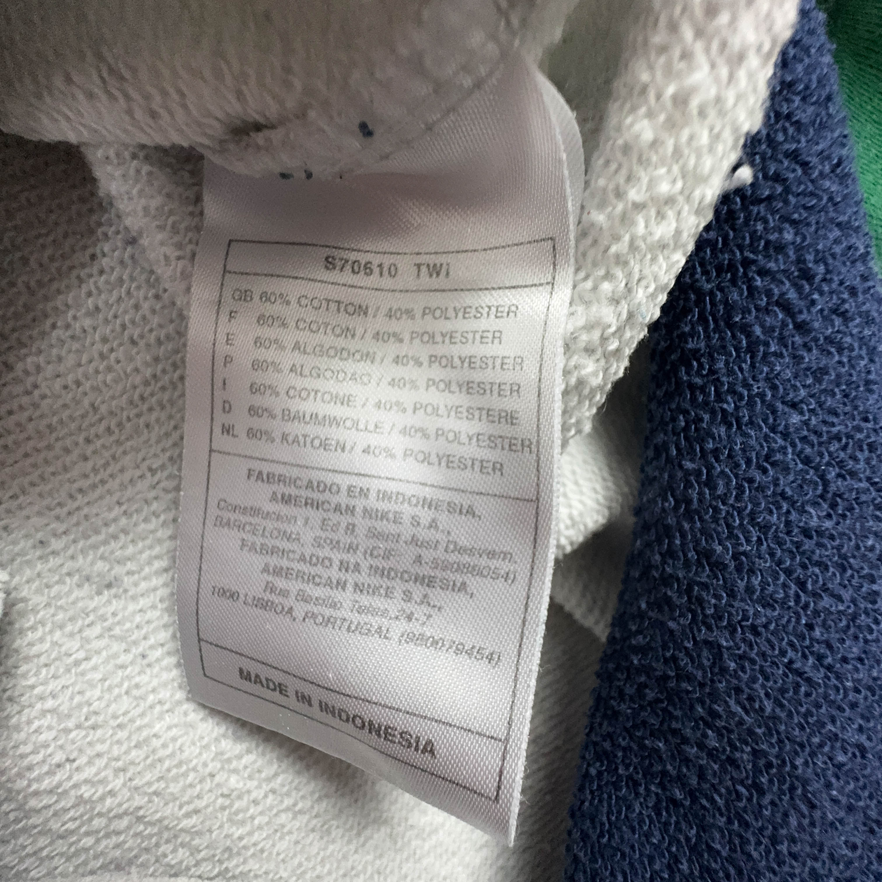 Felpa Nike Vintage grigia logo Spellout anni 90 - Taglia XXL uomo