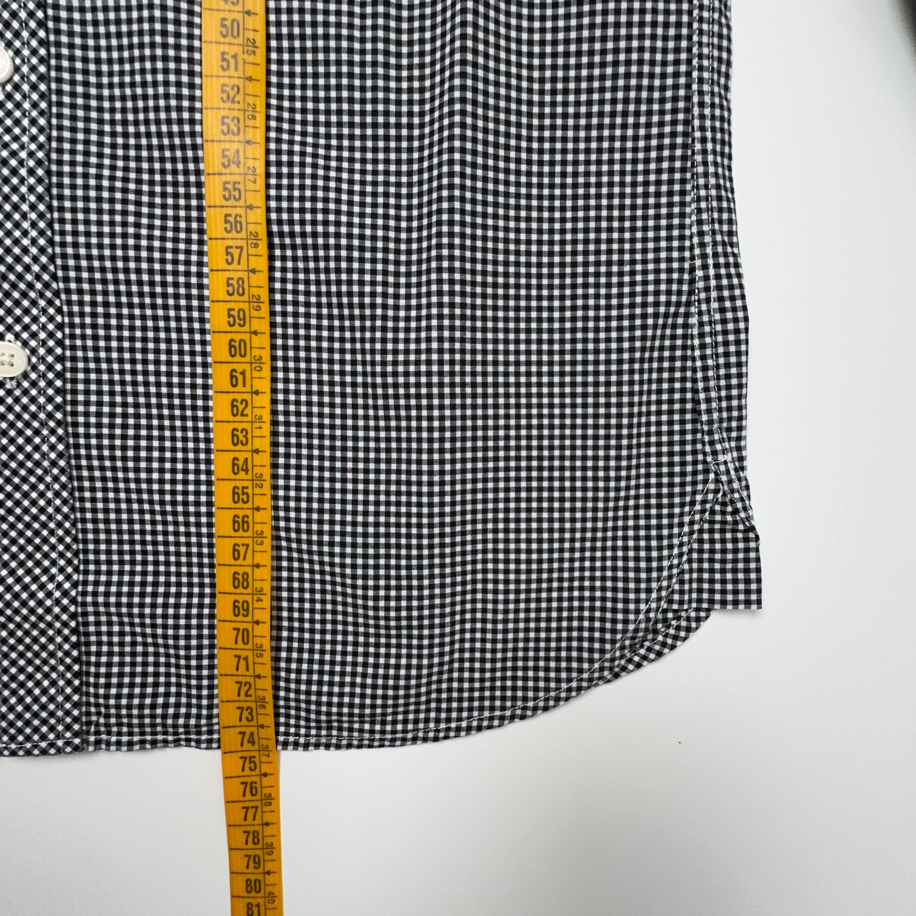 Camicia Fred Perry a quadri grigia scura e bianca a manica lunga - Taglia S uomo
