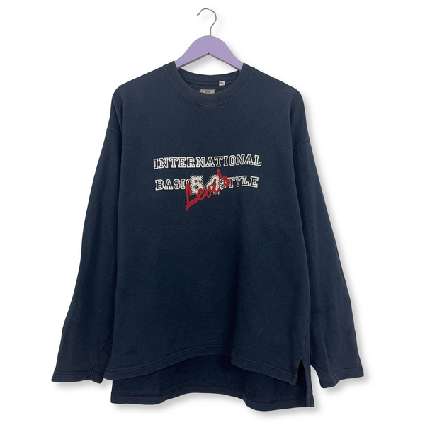 Felpa Levi's Vintage blu a girocollo in cotone anni 90 - Taglia XL/XXL uomo