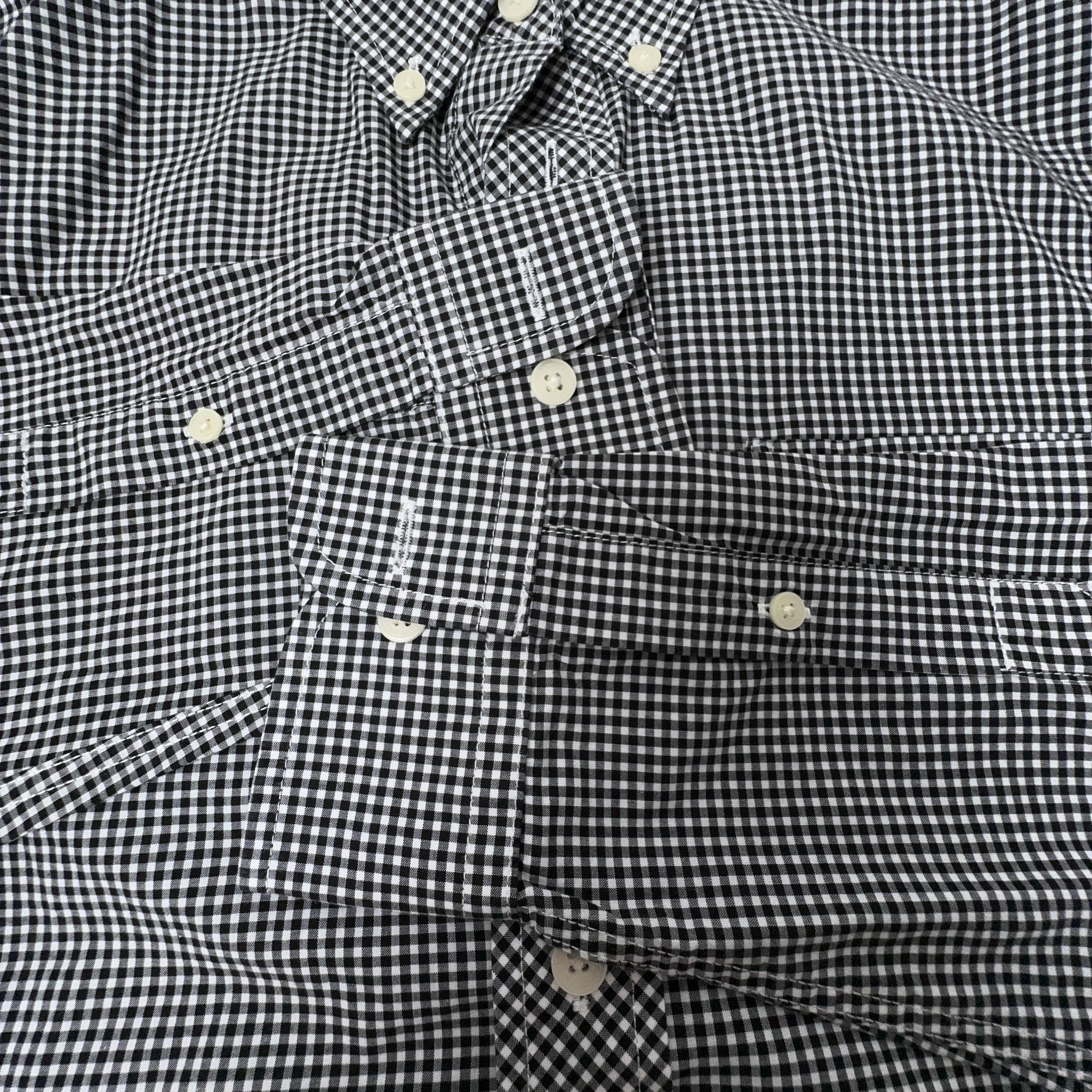 Camicia Fred Perry a quadri grigia scura e bianca a manica lunga - Taglia S uomo