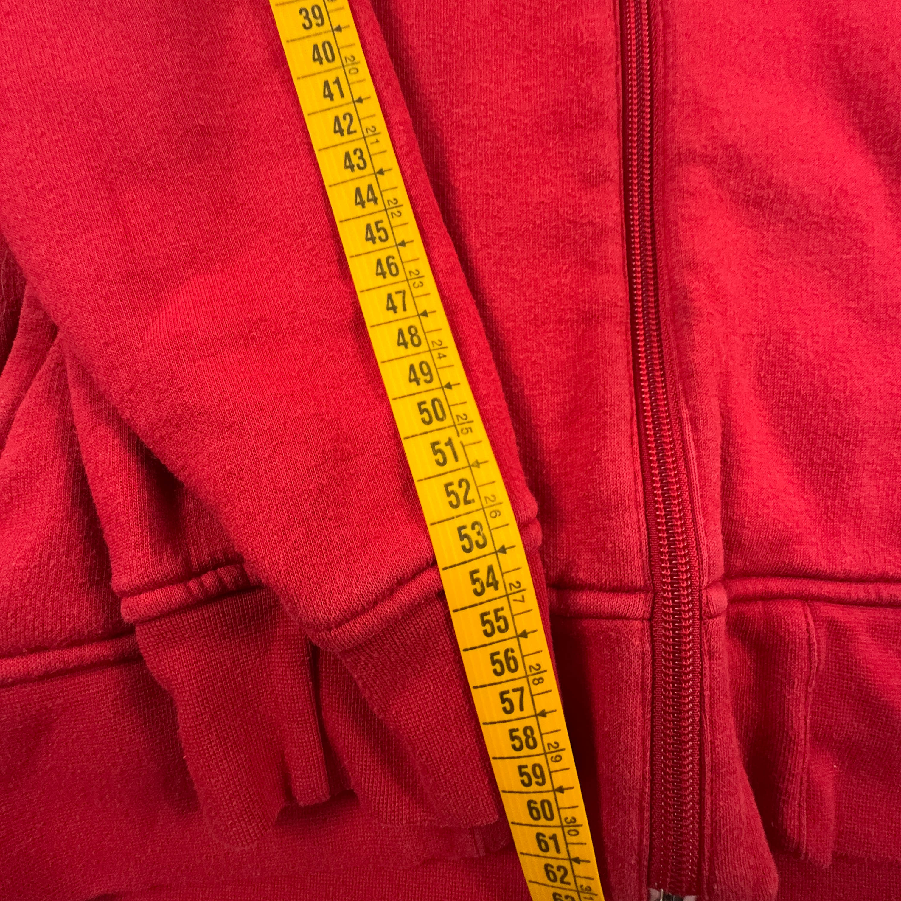 Felpa Adidas Vintage rossa e grigia con zip anni 2000 - Taglia S/M uomo