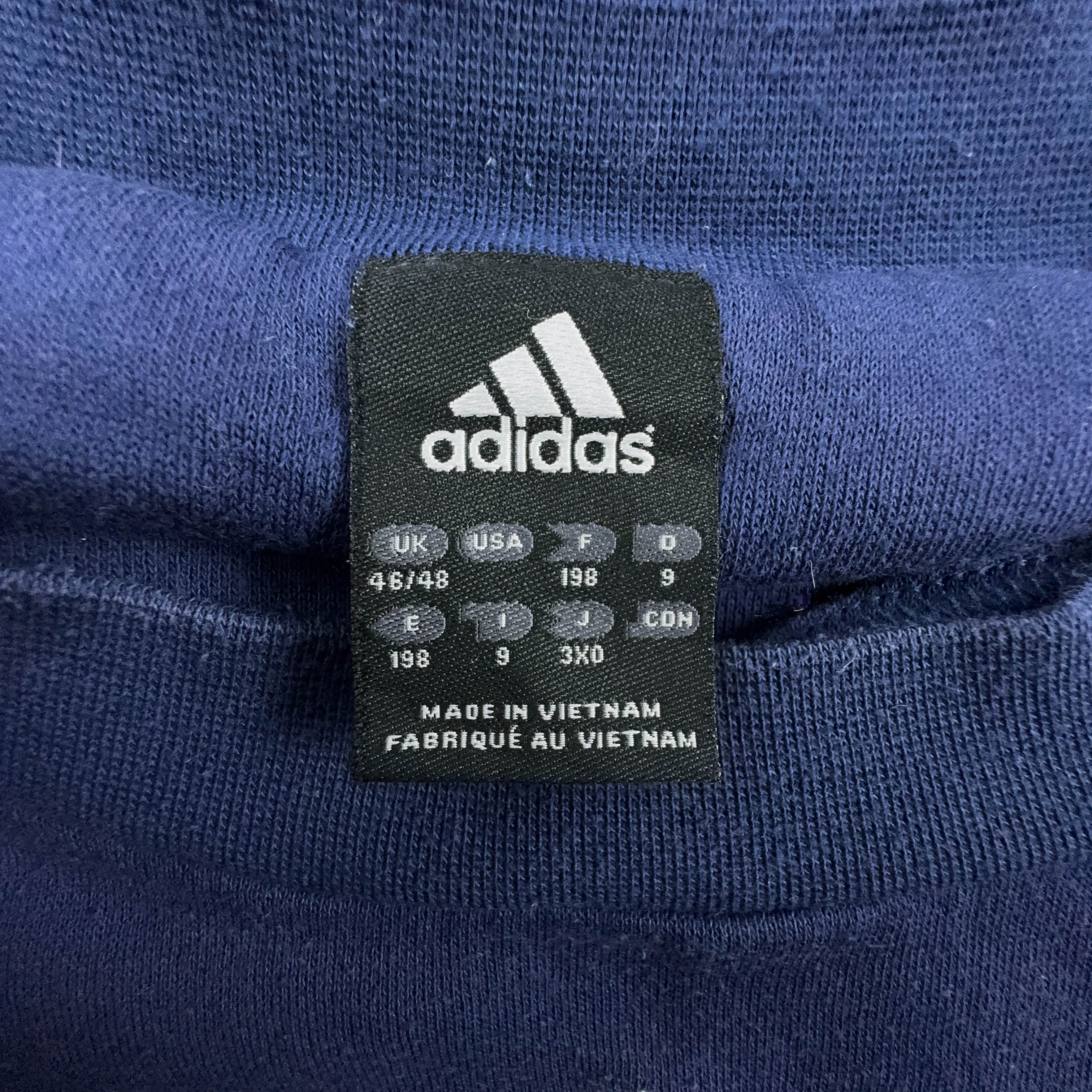Felpa Adidas Vintage blu a girocollo anni 2000 - Taglia D9 F198 uomo