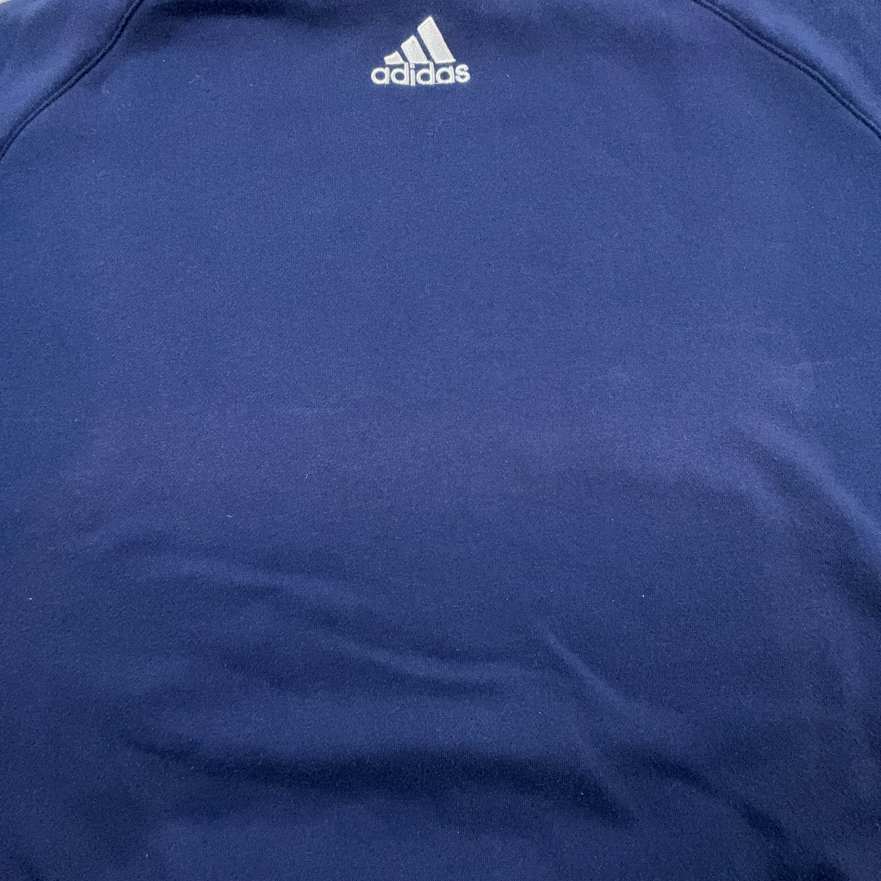 Felpa Adidas Vintage blu a girocollo anni 2000 - Taglia D9 F198 uomo