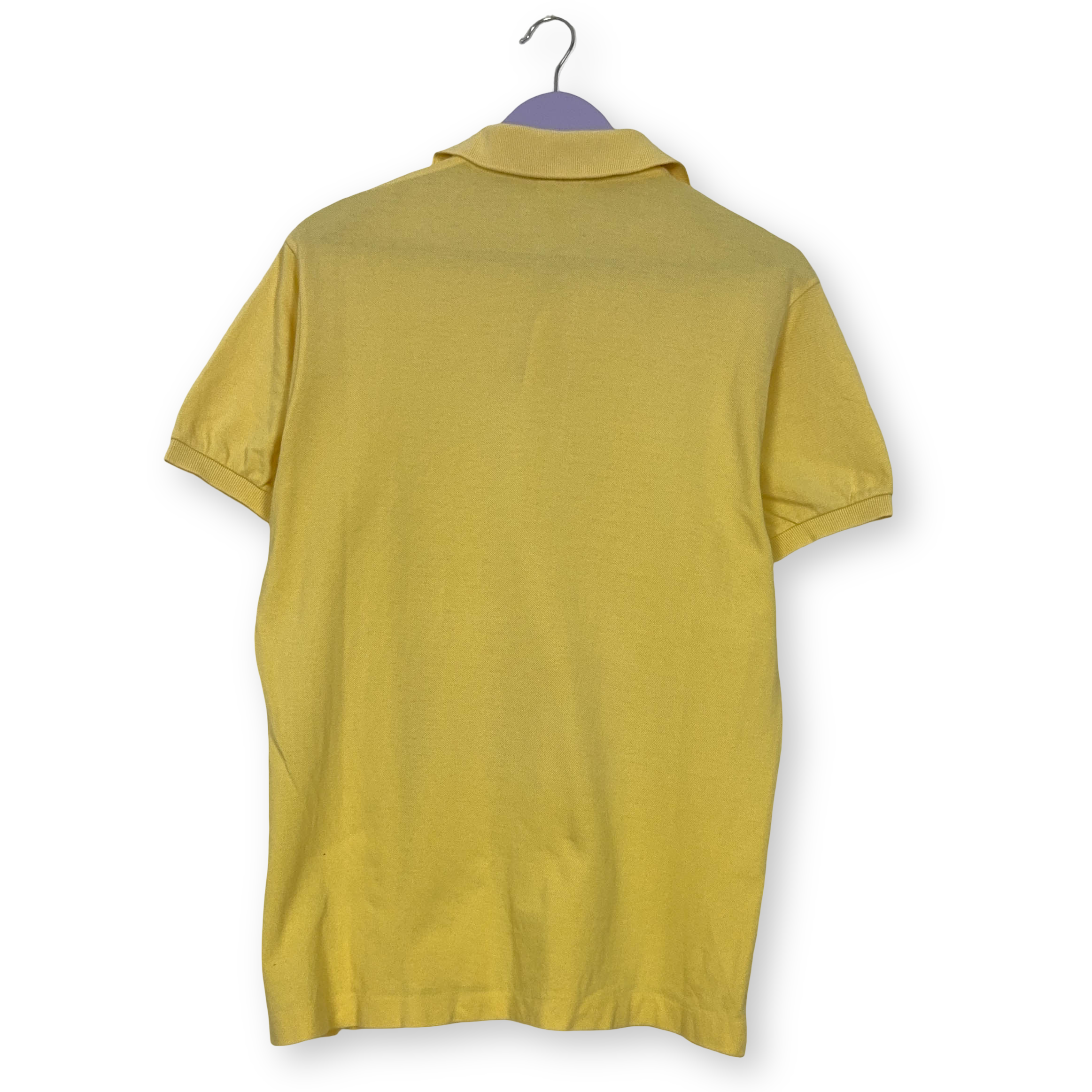 Polo Lacoste gialla tinta unita in cotone anni 90 - Taglia 6 uomo