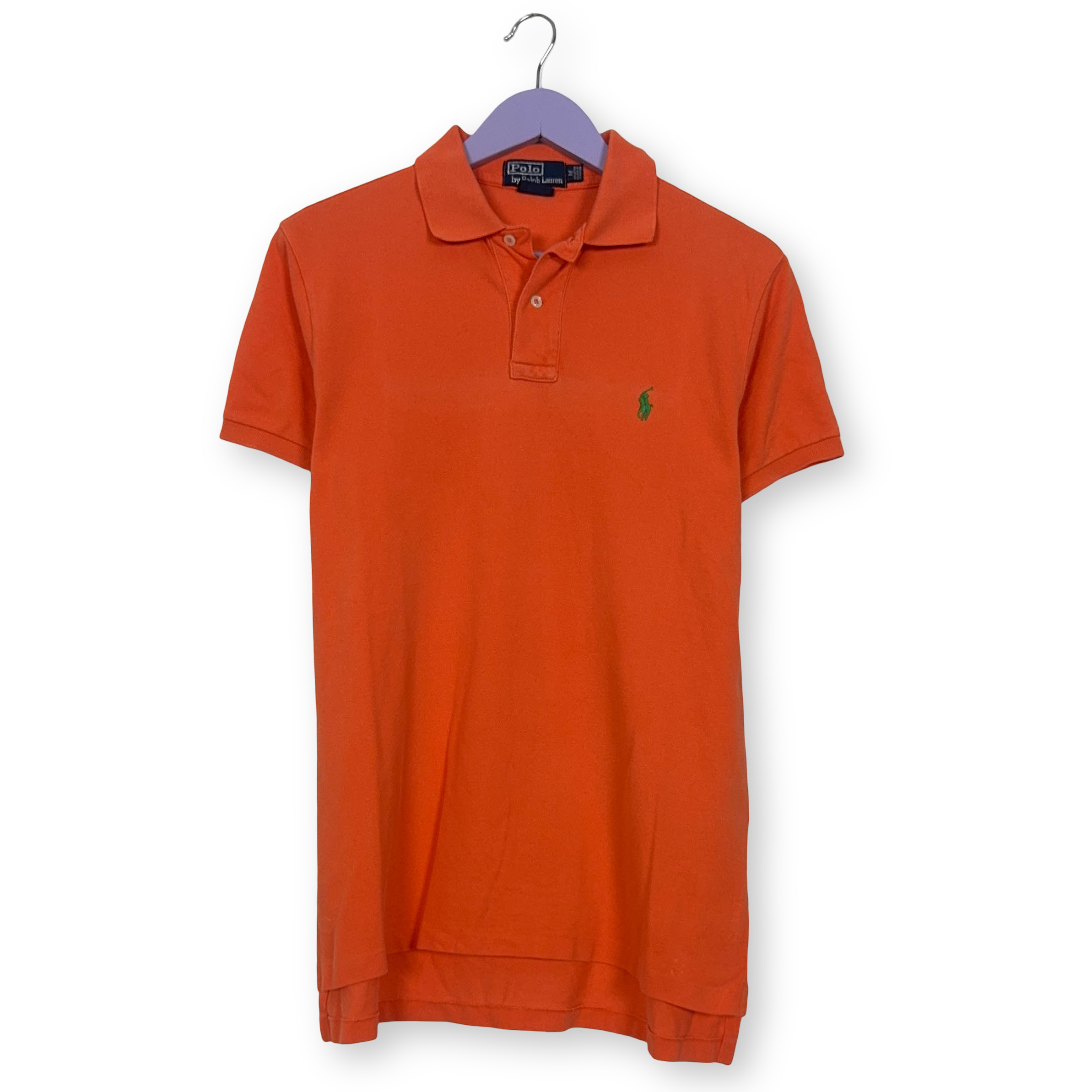 Polo Ralph Lauren arancione in cotone custom fit - Taglia M uomo