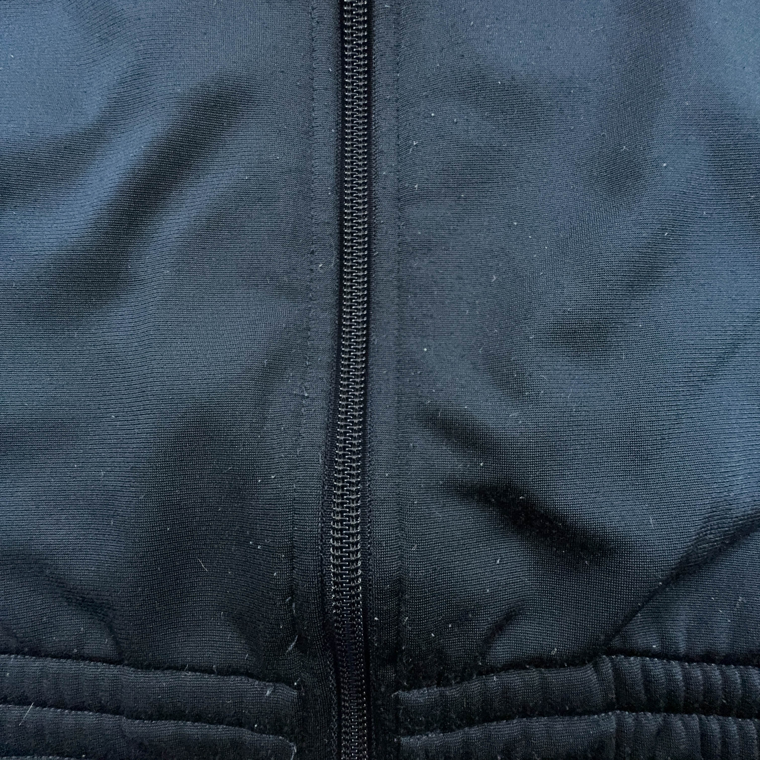 Felpa Adidas Vintage blu scuro e rosso con zip anni 2000 - Taglia S uomo