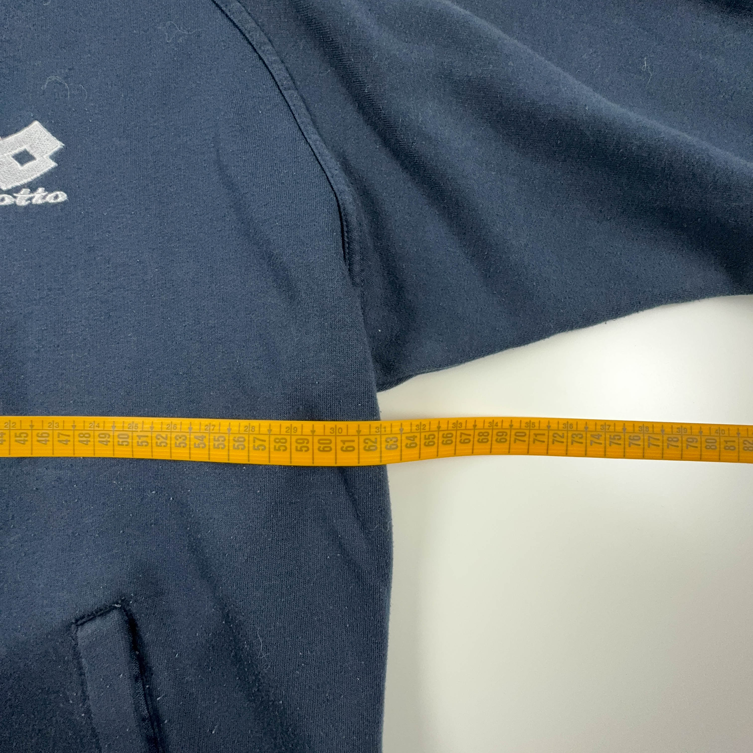 Felpa Lotto Vintage blu scuro quarter zip anni 90 - Taglia XL uomo