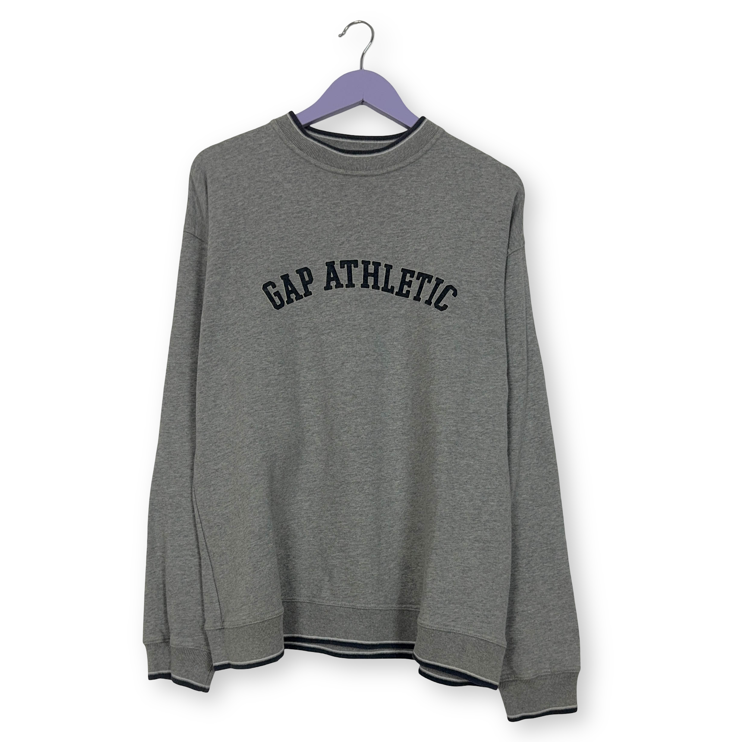 Felpa GAP Vintage grigia a girocollo in cotone anni 90 00 - Taglia L uomo