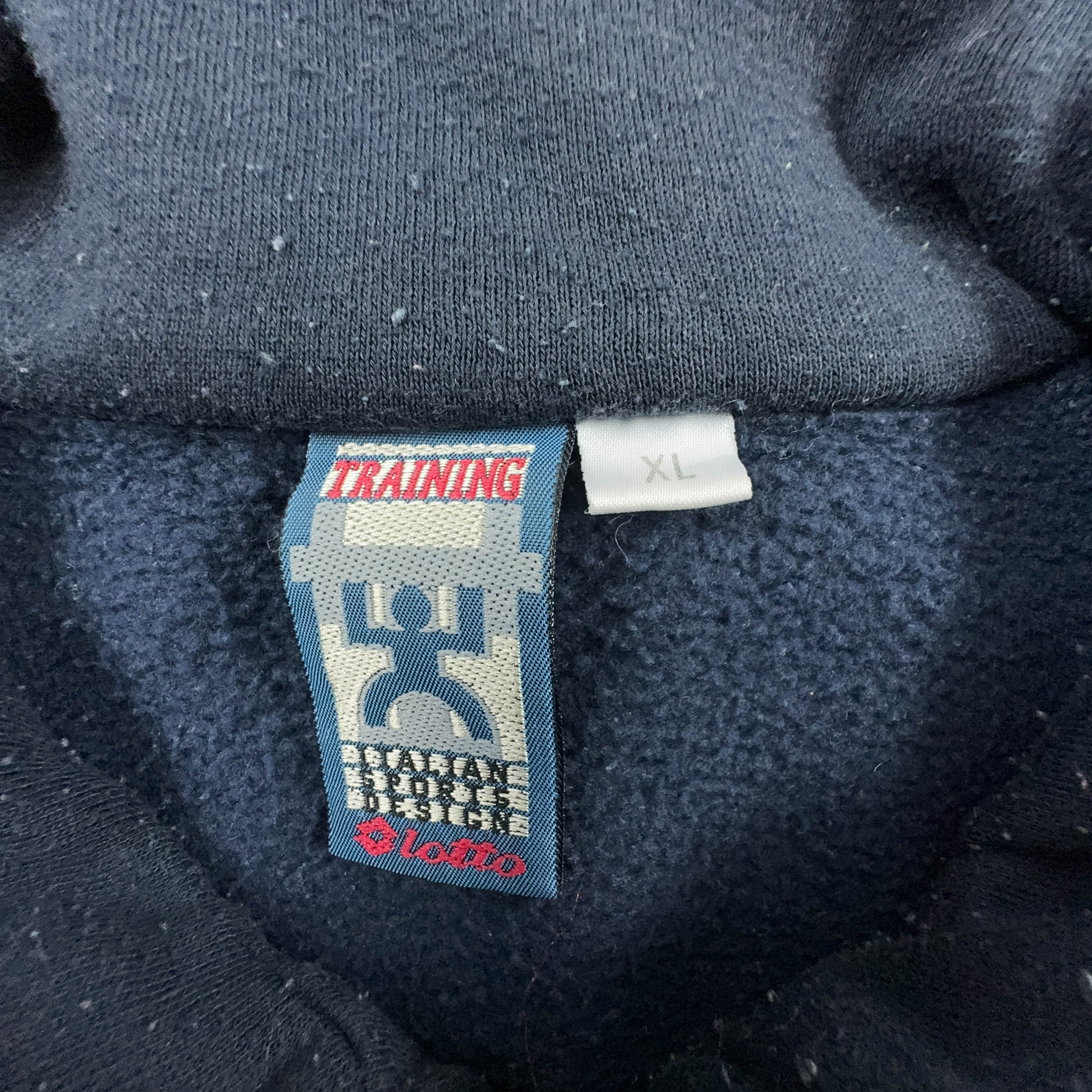 Felpa Lotto Vintage blu scuro quarter zip anni 90 - Taglia XL uomo