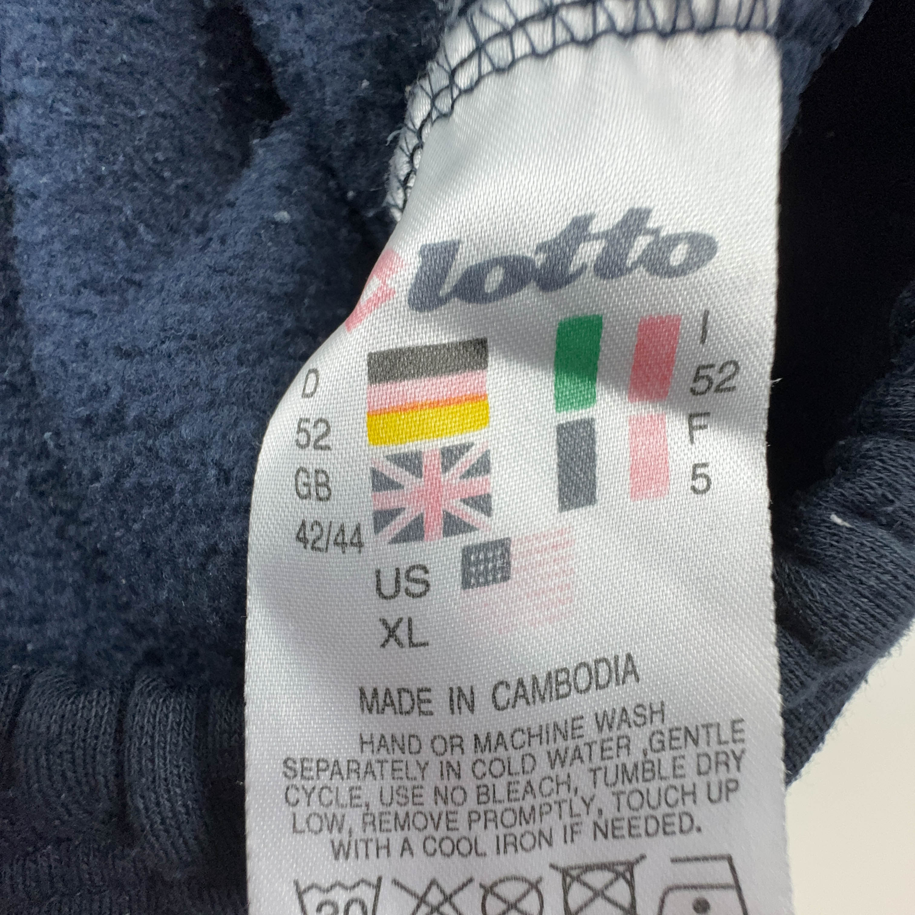 Felpa Lotto Vintage blu scuro quarter zip anni 90 - Taglia XL uomo