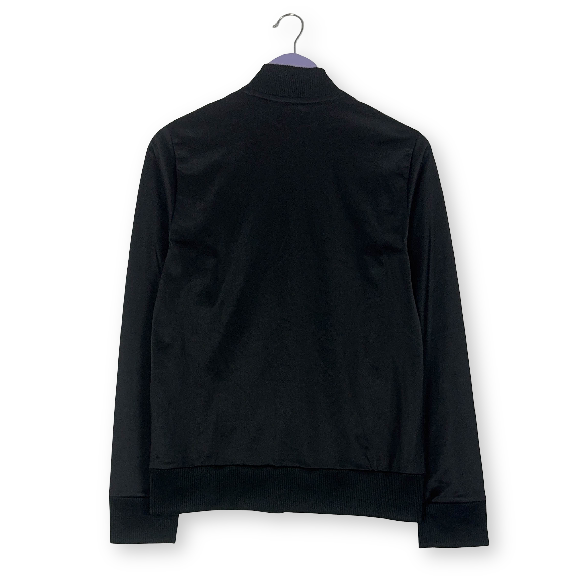 Felpa Fred Perry nera e grigia con zip e logo ricamato - Taglia S uomo