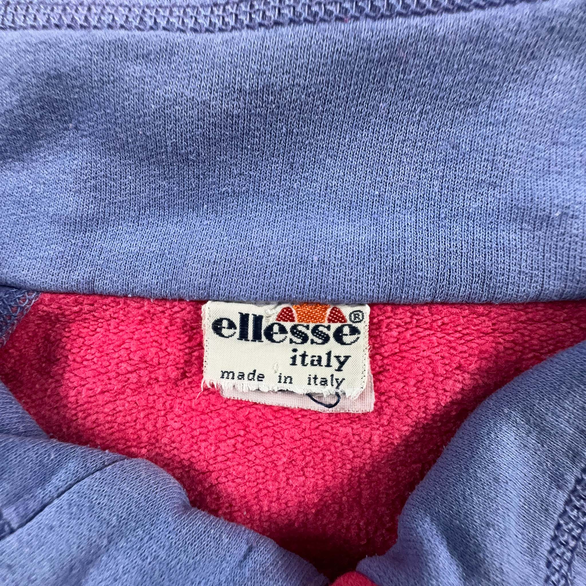 Felpa Ellesse Vintage anni 80 viola e rosa - Taglia M uomo