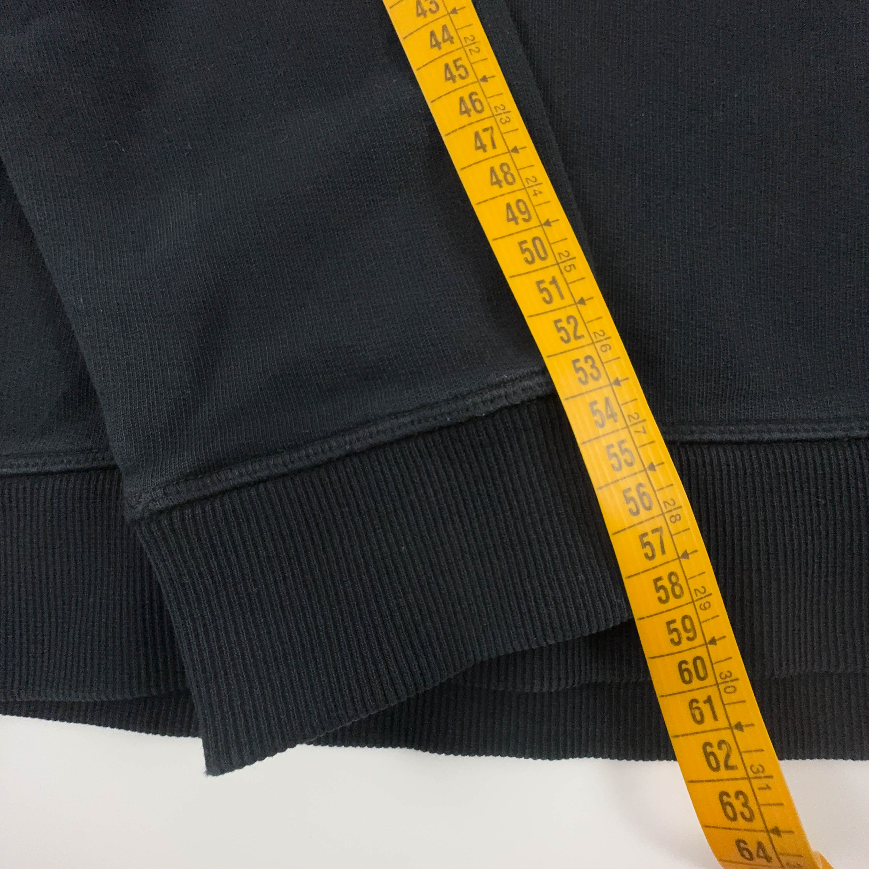 Felpa Kenzo nera a girocollo in cotone con ricamo frontale grande - Taglia S uomo