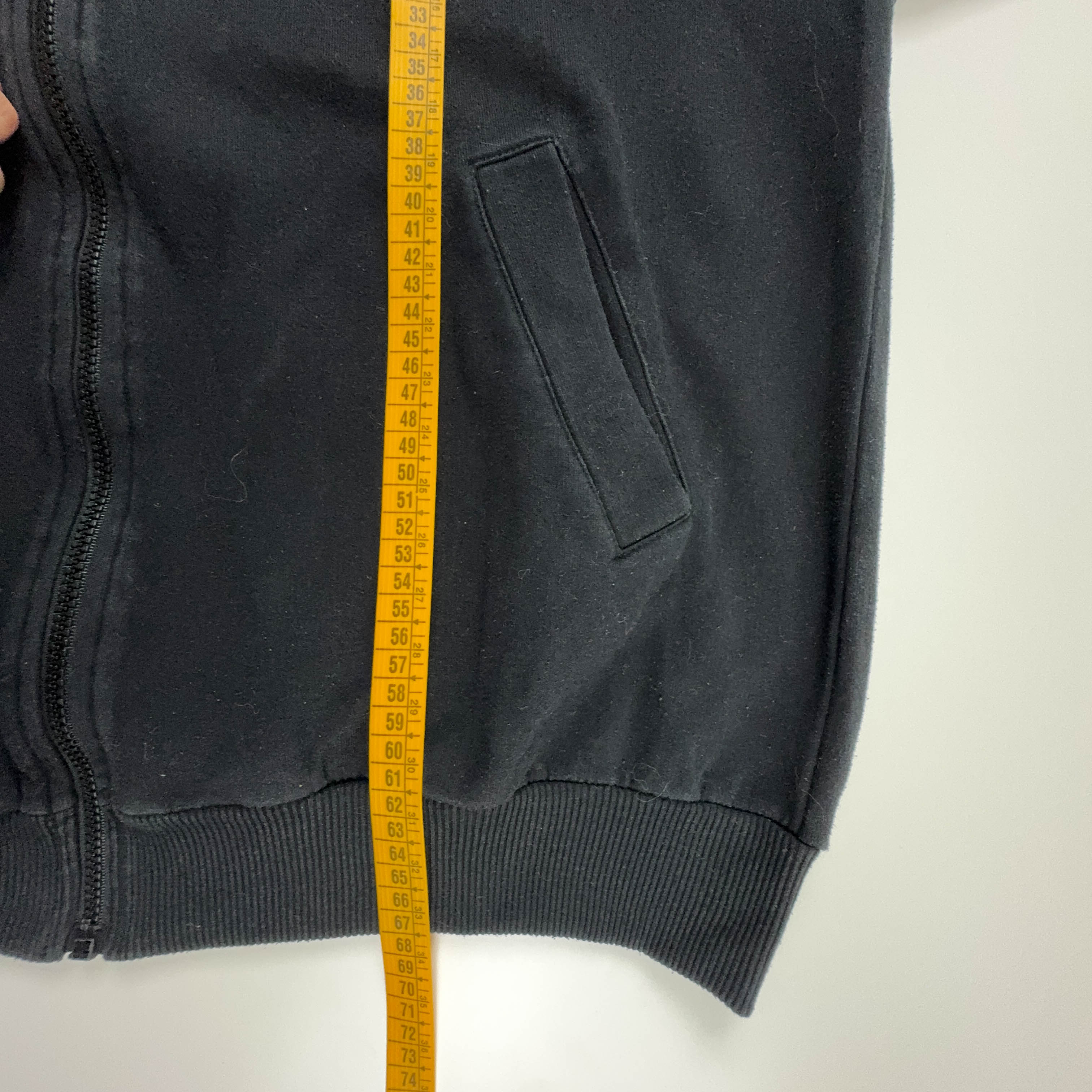 Felpa Reebok Vintage nera con zip e cappuccio anni 90 - Taglia L/XL uomo