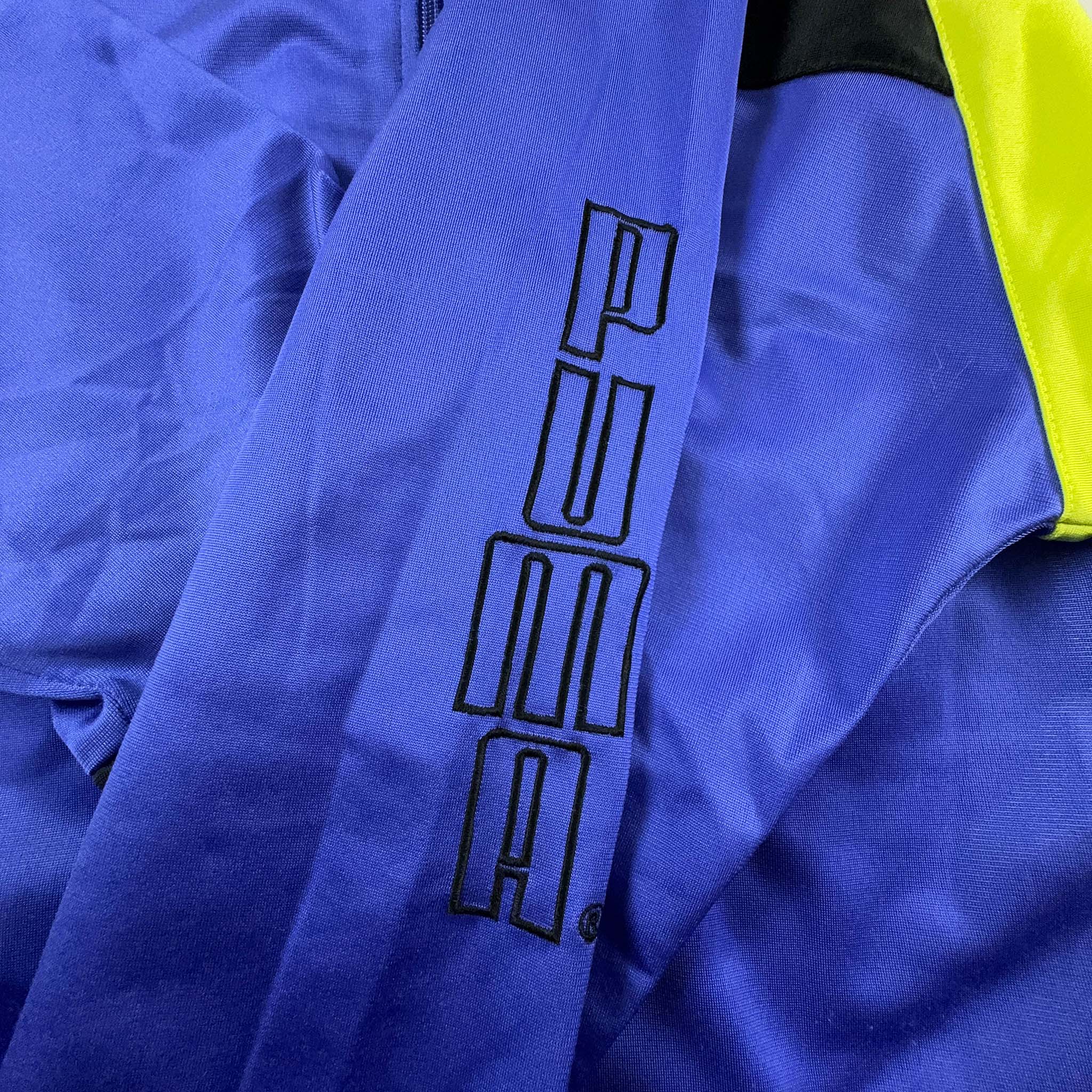 Felpa Puma Vintage blu con zip anni 90 - Taglia XL/XXL uomo