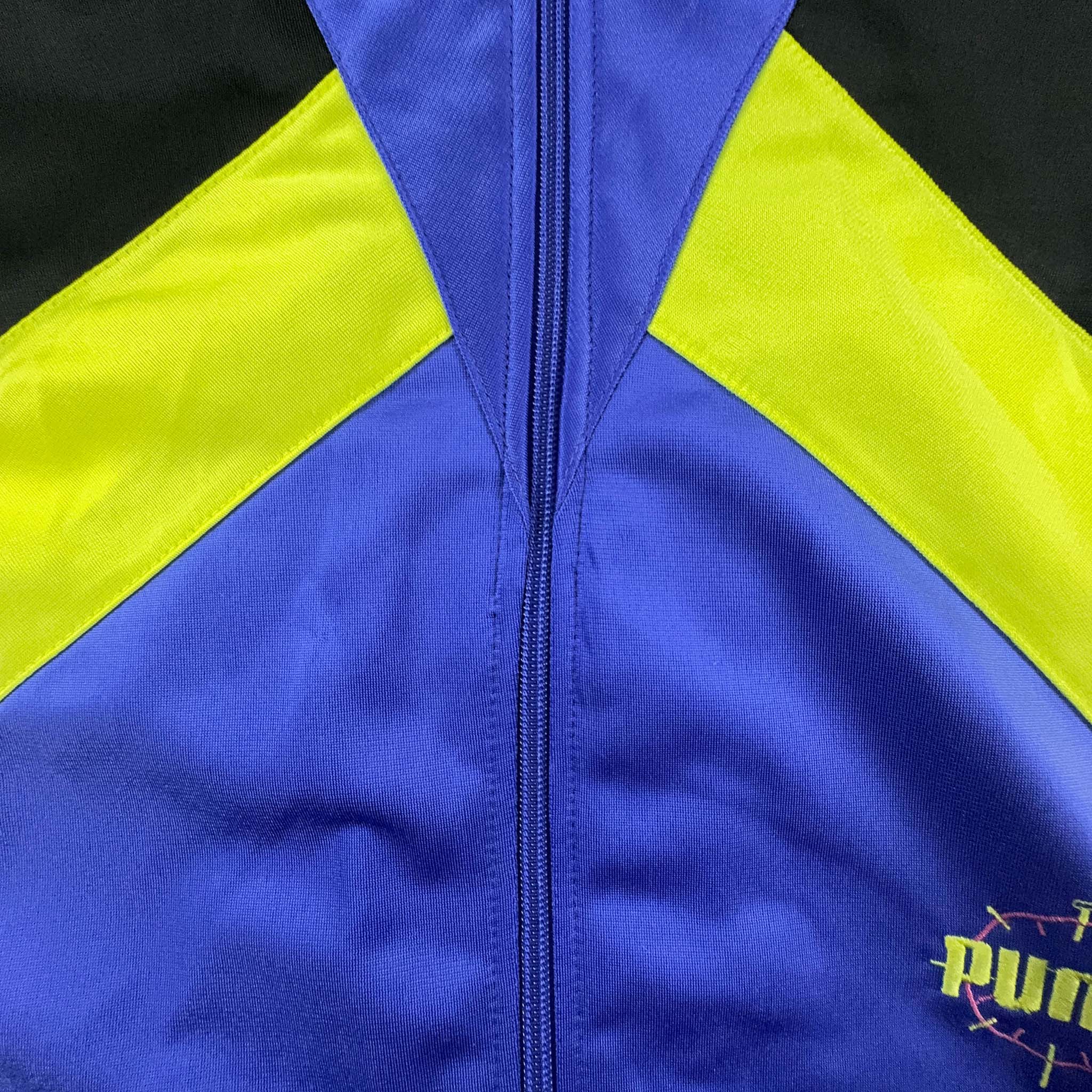 Felpa Puma Vintage blu con zip anni 90 - Taglia XL/XXL uomo