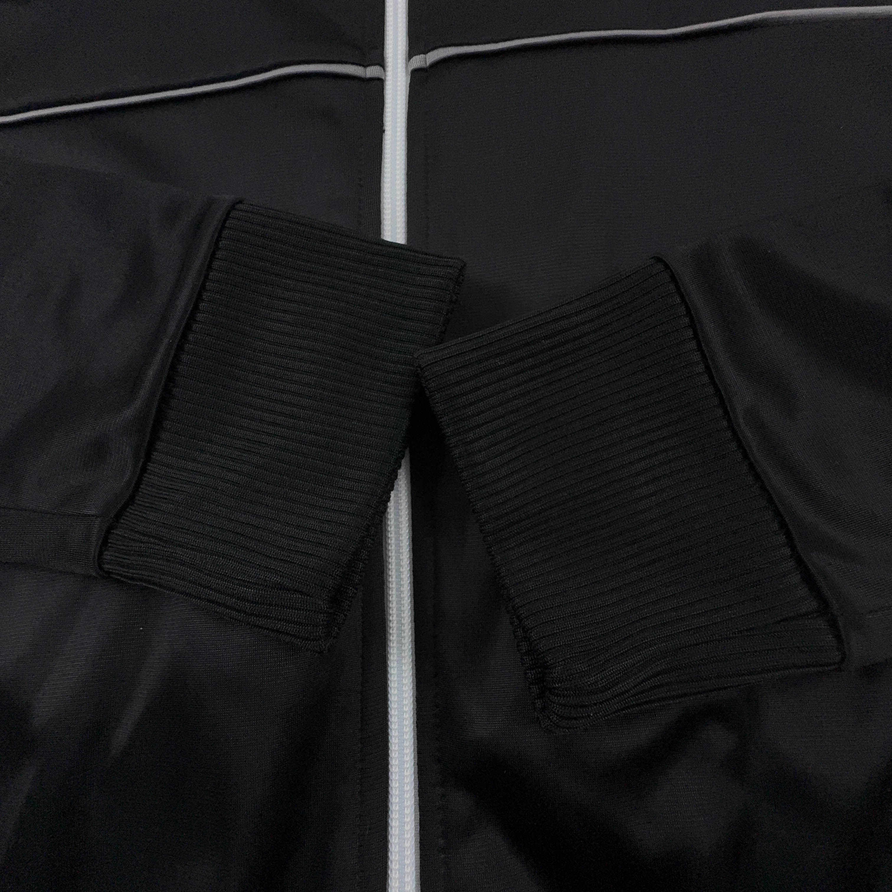Felpa Fred Perry nera e grigia con zip e logo ricamato - Taglia S uomo