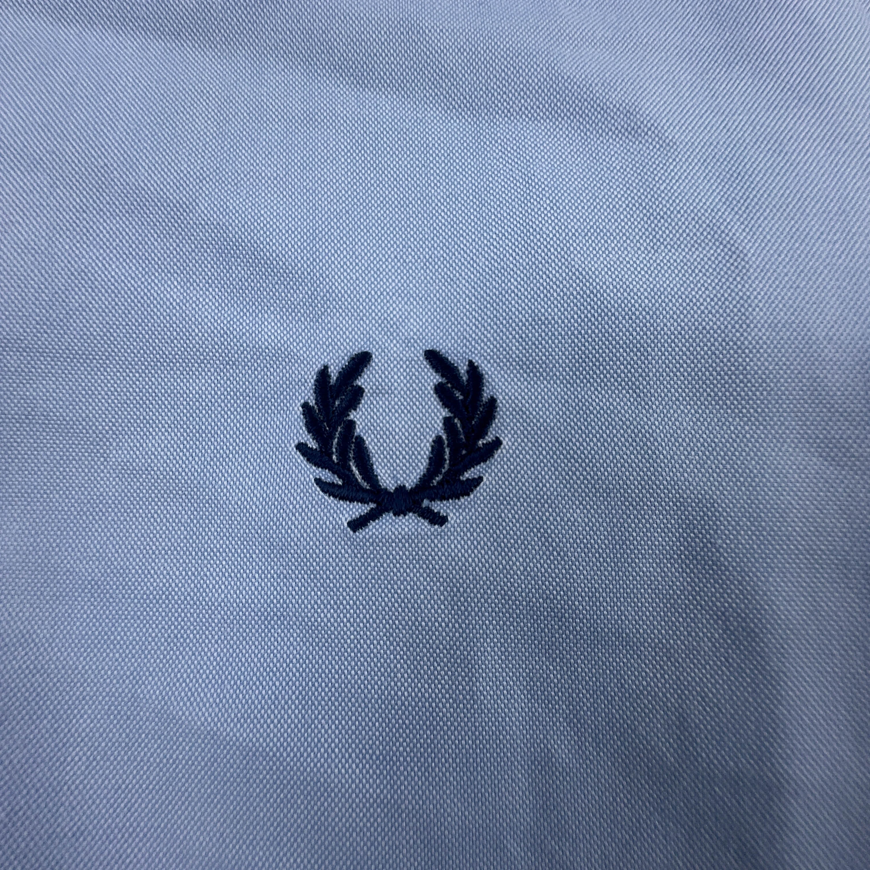 Camicia Fred Perry azzurra a tinta unita in cotone manica lunga slim fit - Taglia XL uomo