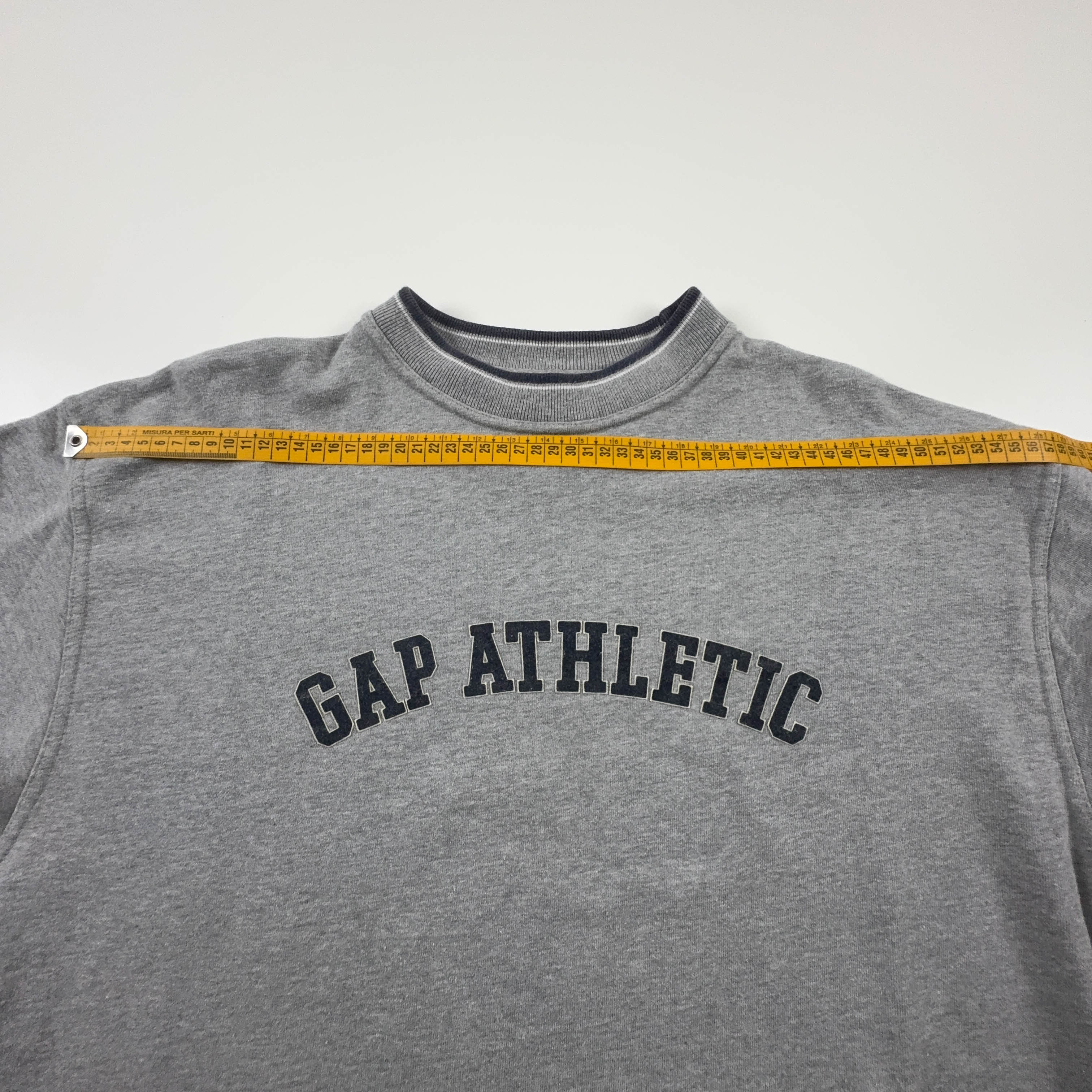 Felpa GAP Vintage grigia a girocollo in cotone anni 90 00 - Taglia L uomo