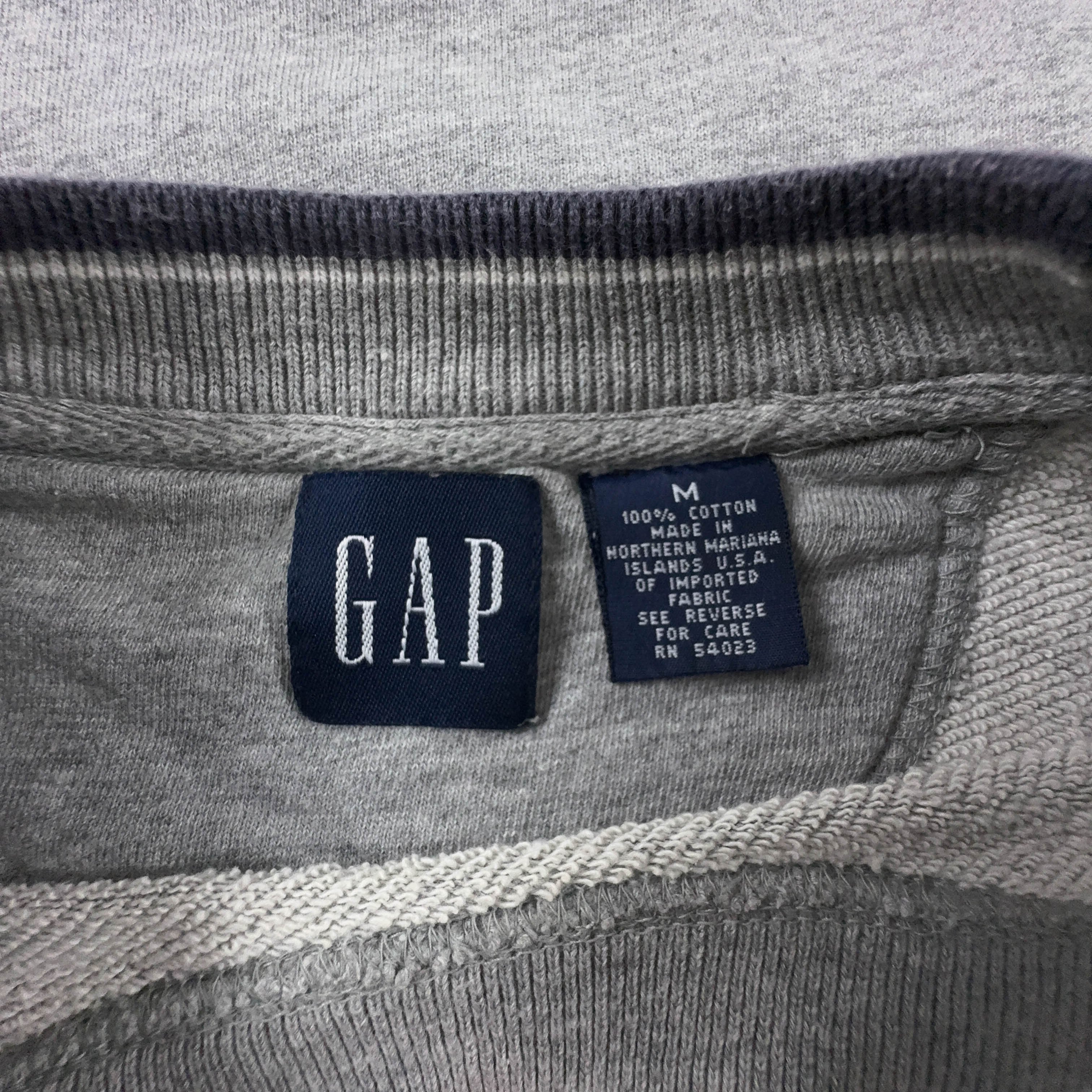 Felpa GAP Vintage grigia a girocollo in cotone anni 90 00 - Taglia L uomo