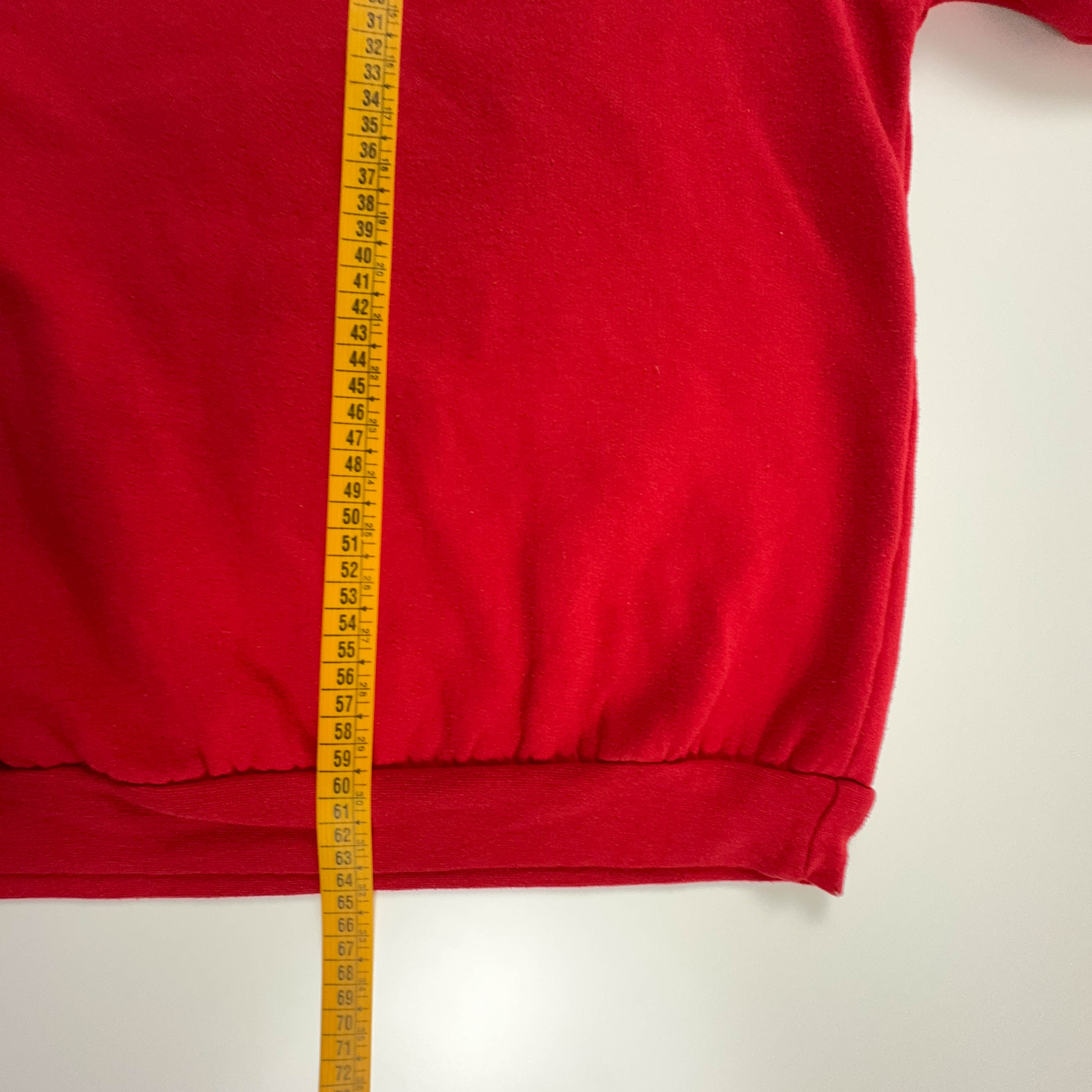 Felpa Lotto Vintage rossa e grigia a girocollo in cotone anni 90 - Taglia 50 uomo