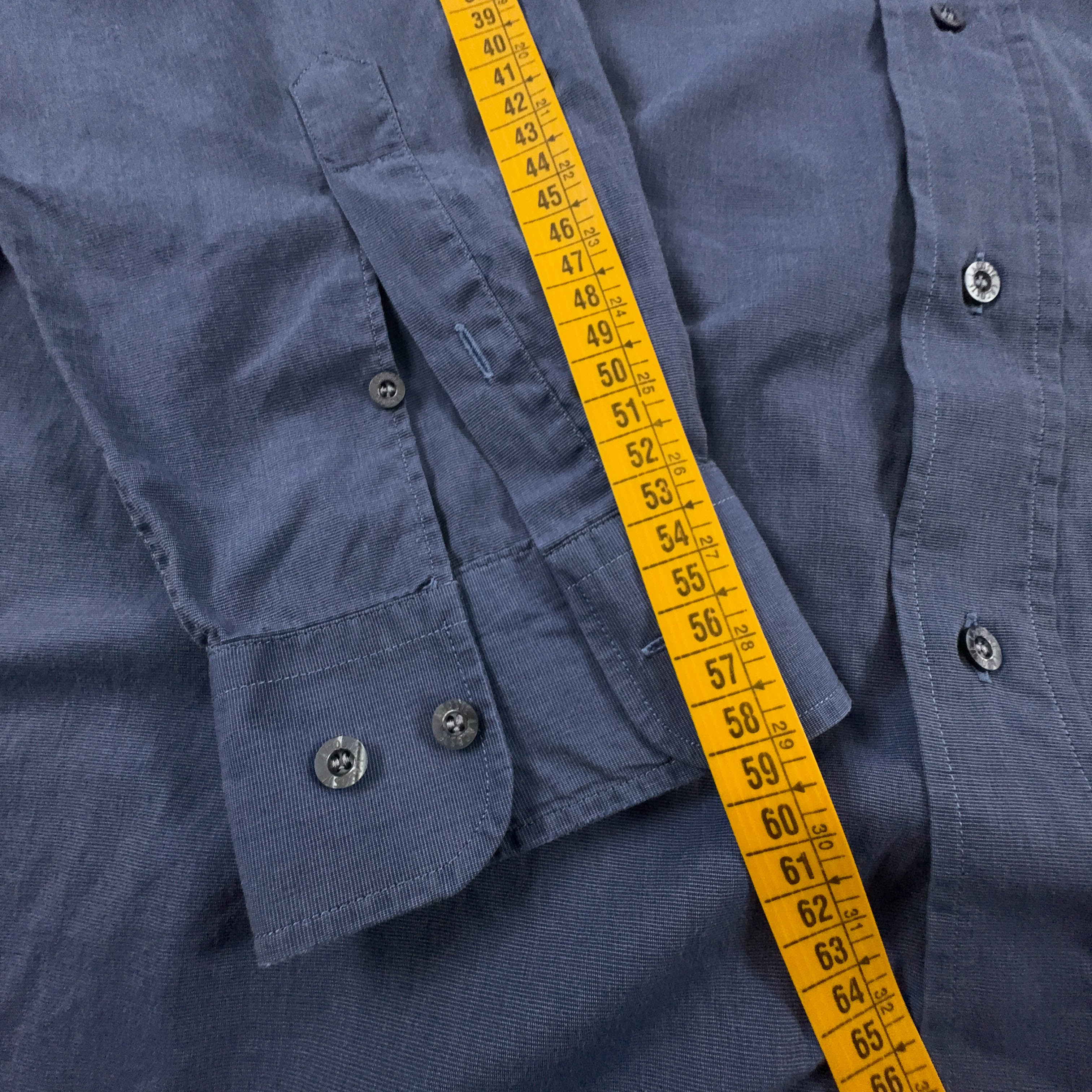 Camicia Lacoste blu a tinta unita manica lunga - Taglia 42 uomo